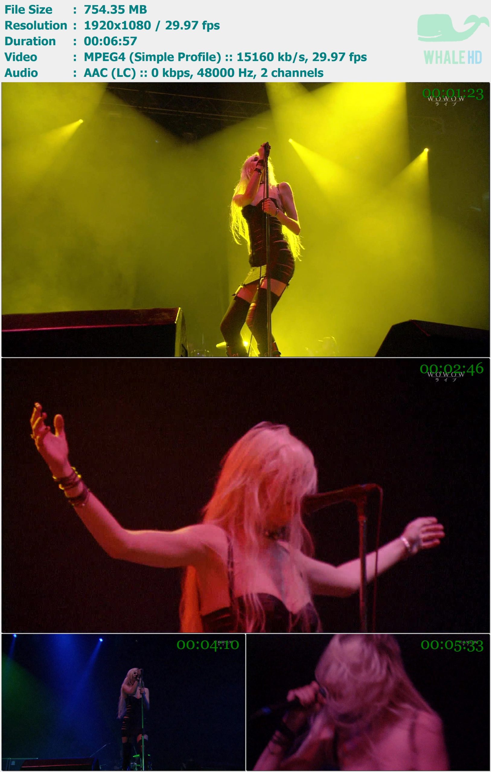 The Pretty Reckless - Live at Summer Sonic 2011 HDTVRip 1080p H263 - 754.35MB