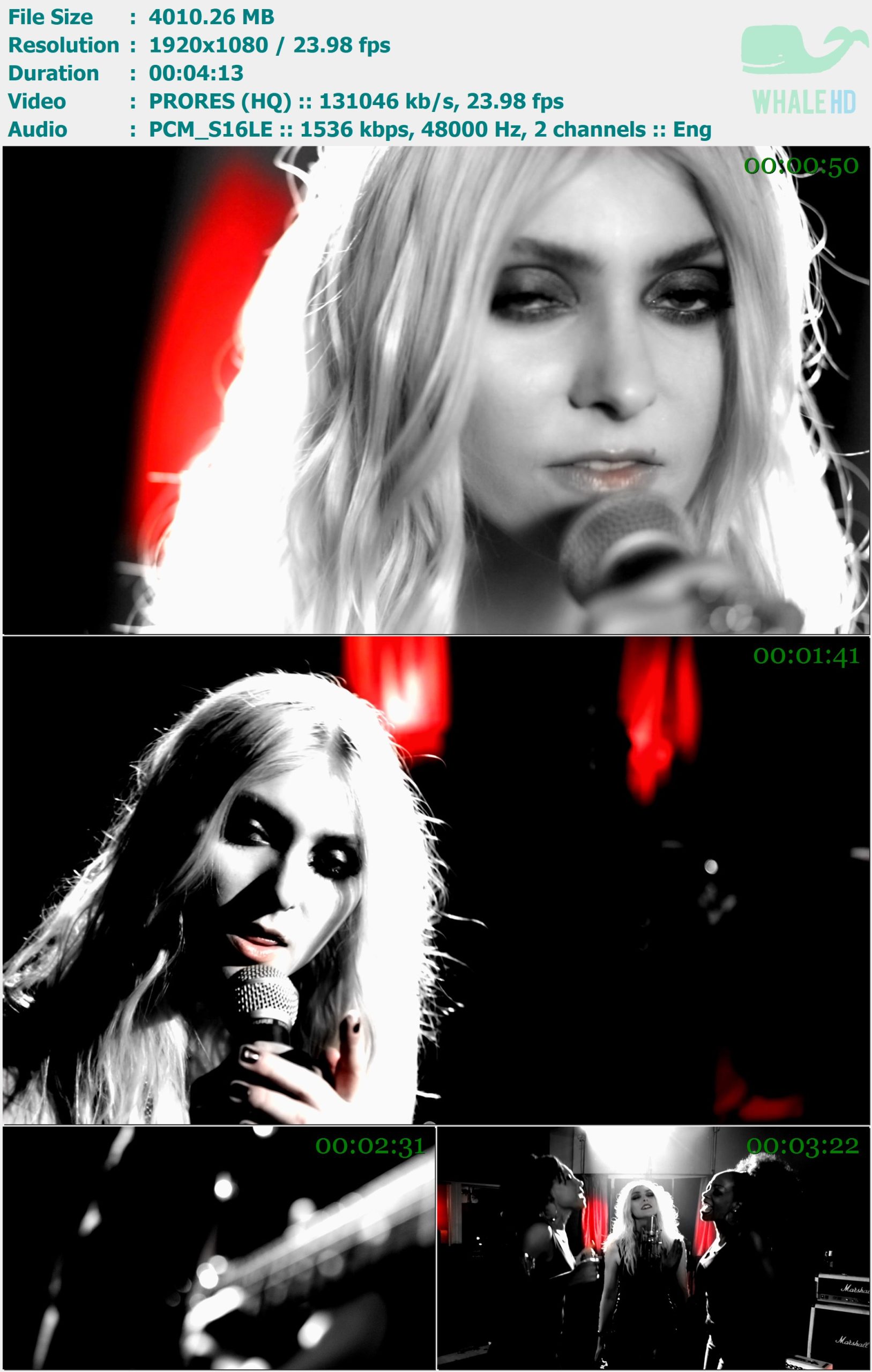 The Pretty Reckless - Take Me Down 2016 Master 1080p ProRes - 3.92GB