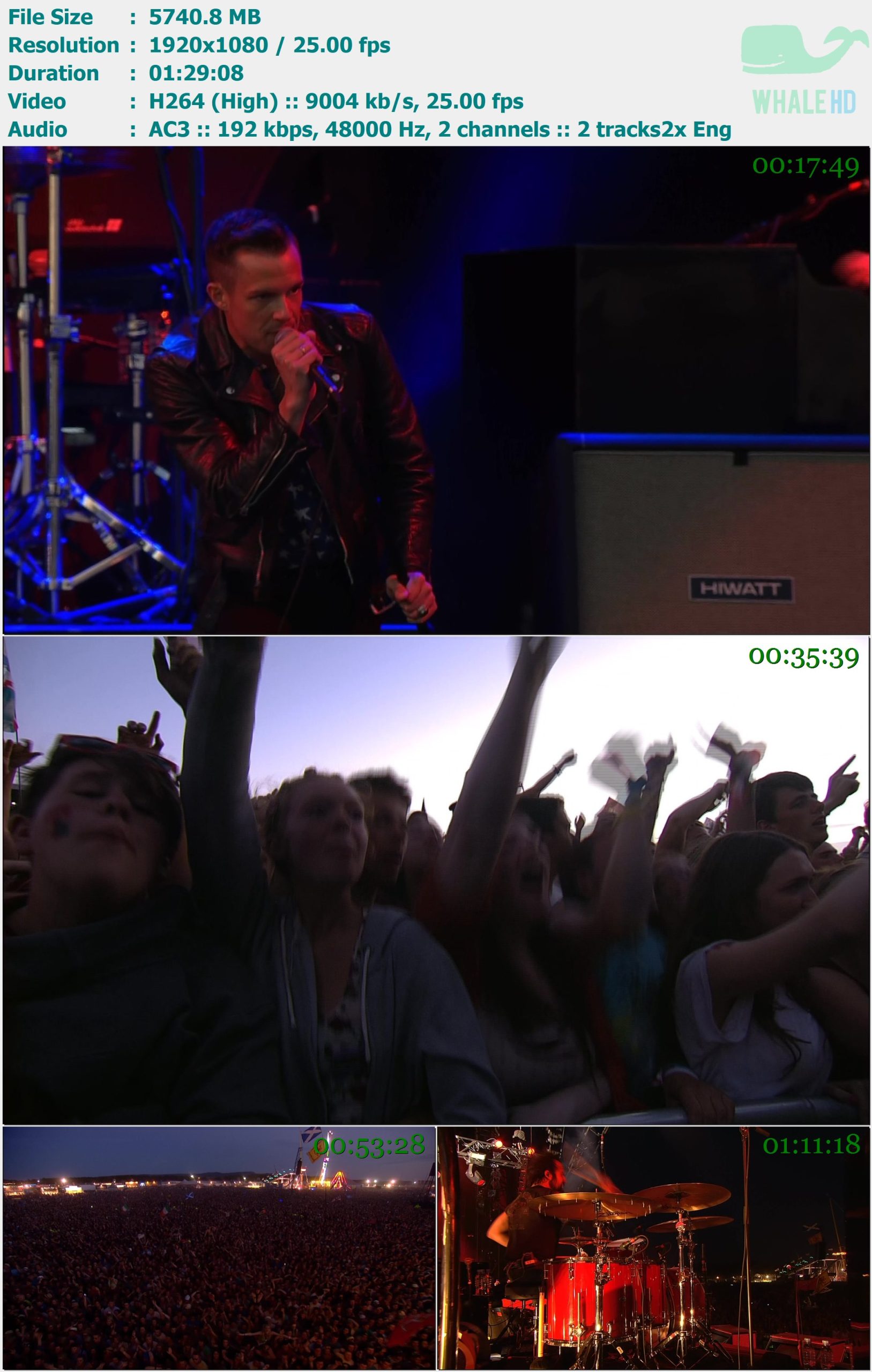 The Killers - T In The Park 2013 HDTV 1080i H264 - 5.61GB