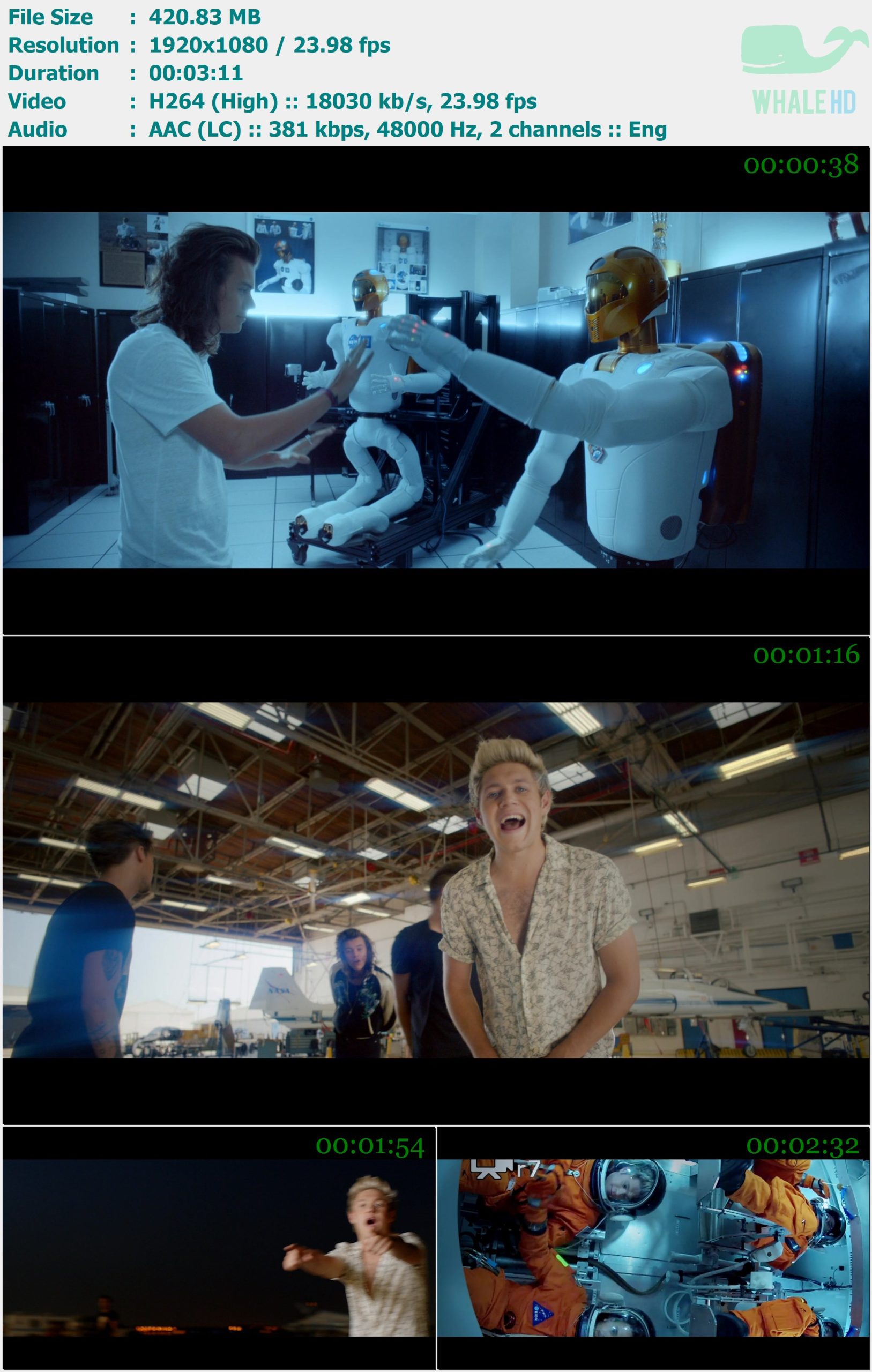 One Direction - Drag Me Down 2015 MasterRip 1080p H264 - 420.83MB