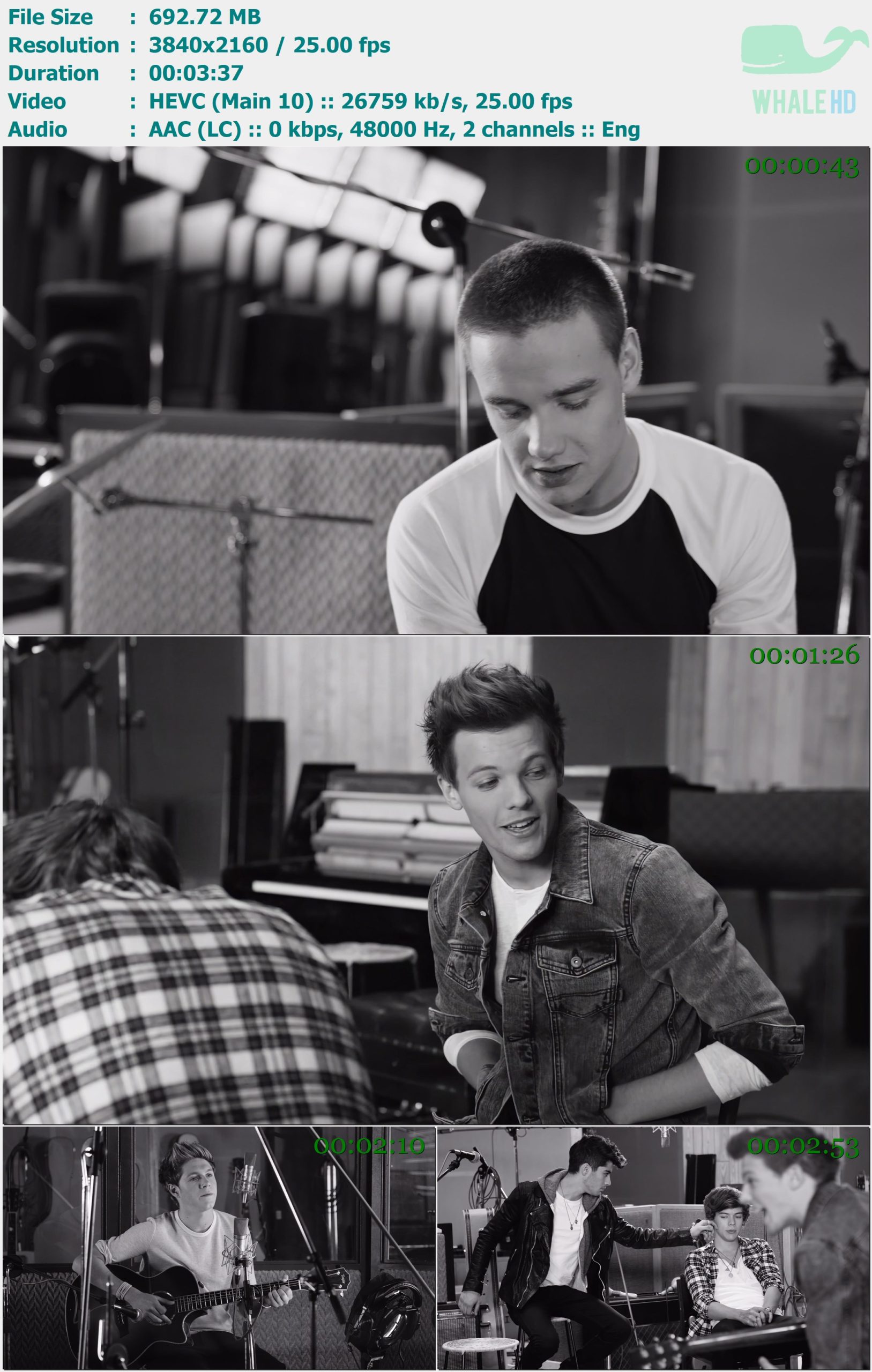 One Direction - Little Things 2012 MasterRip 2160p X265 - 692.72MB