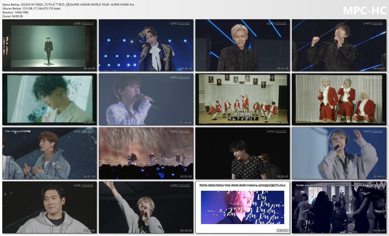 SUPER JUNIOR WORLD TOUR - SUPER SHOW 9：ROAD in JAPAN (FujiTV TWO 2023.03.19) HDTV 1080i MPEG2 - 15.99GB