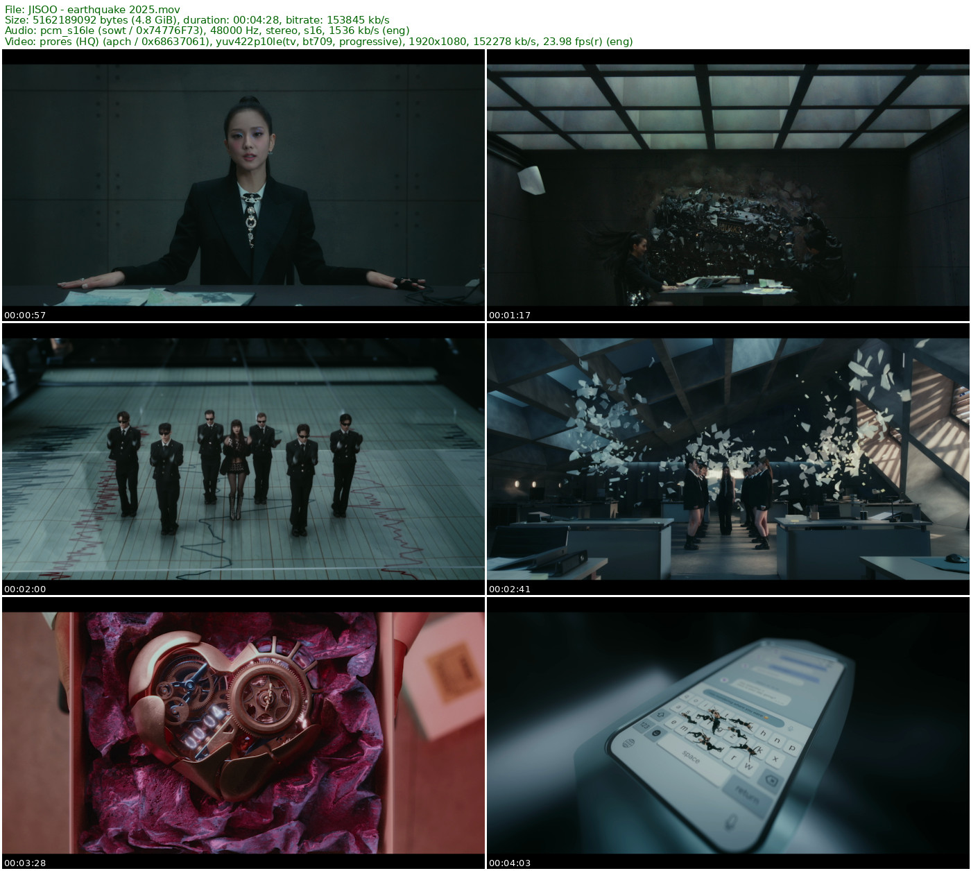 JISOO - earthquake 2025 Master 1080p ProRes - 4.81GB