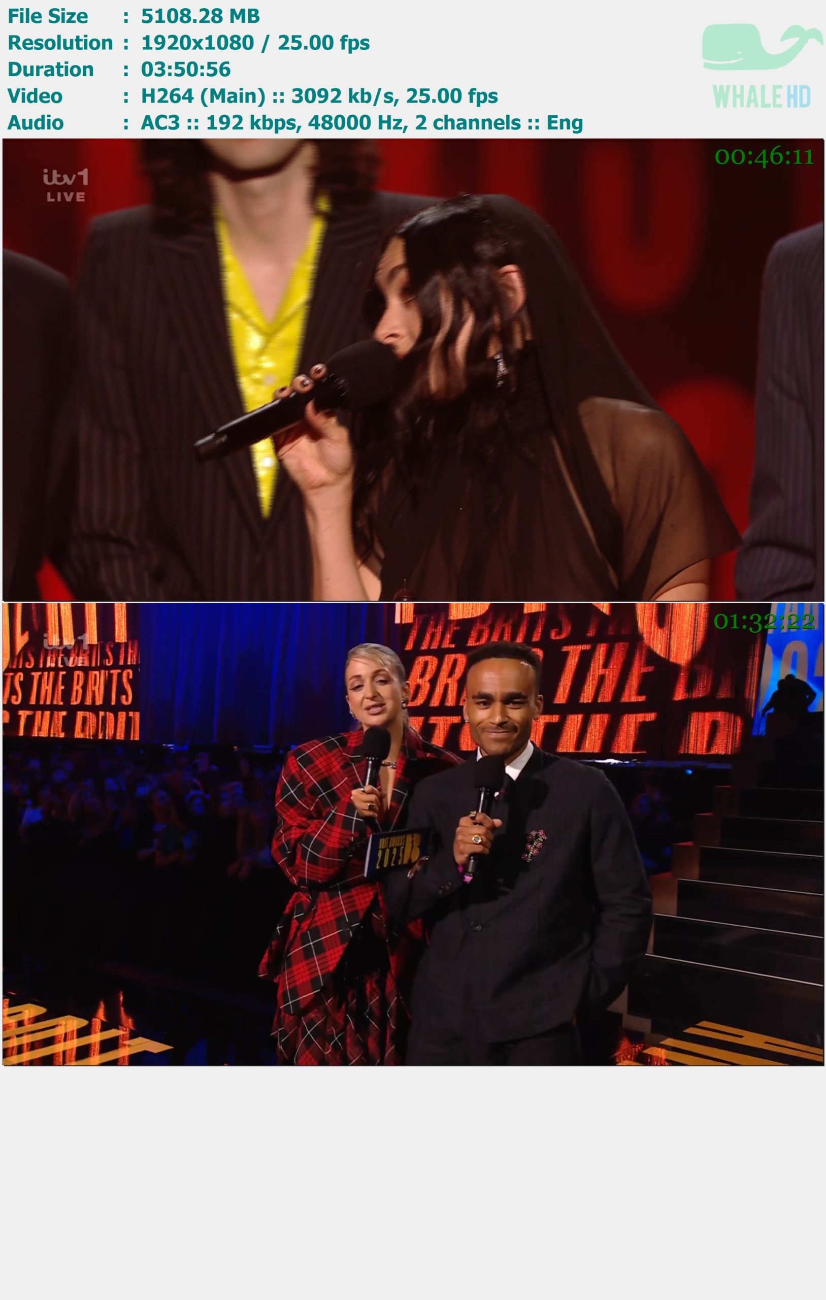 全英音乐奖 The BRIT Awards 2025 HDTV+WEB-DL 1080i H264  - 4.99GB+3.32GB