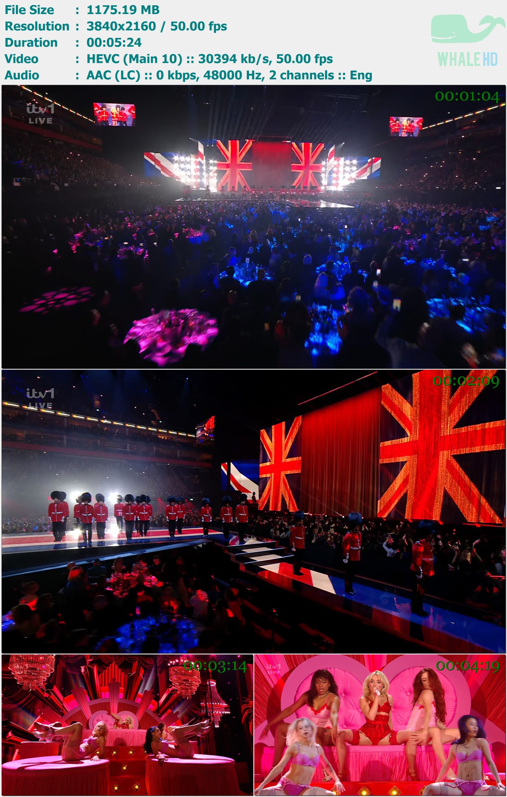 Sabrina Carpenter - Espresso & Bed Chem (全英音乐奖 The BRIT Awards 2025) HDTV 1080i+2160p50 MPEG2+H265 - 221.91MB+1.15GB