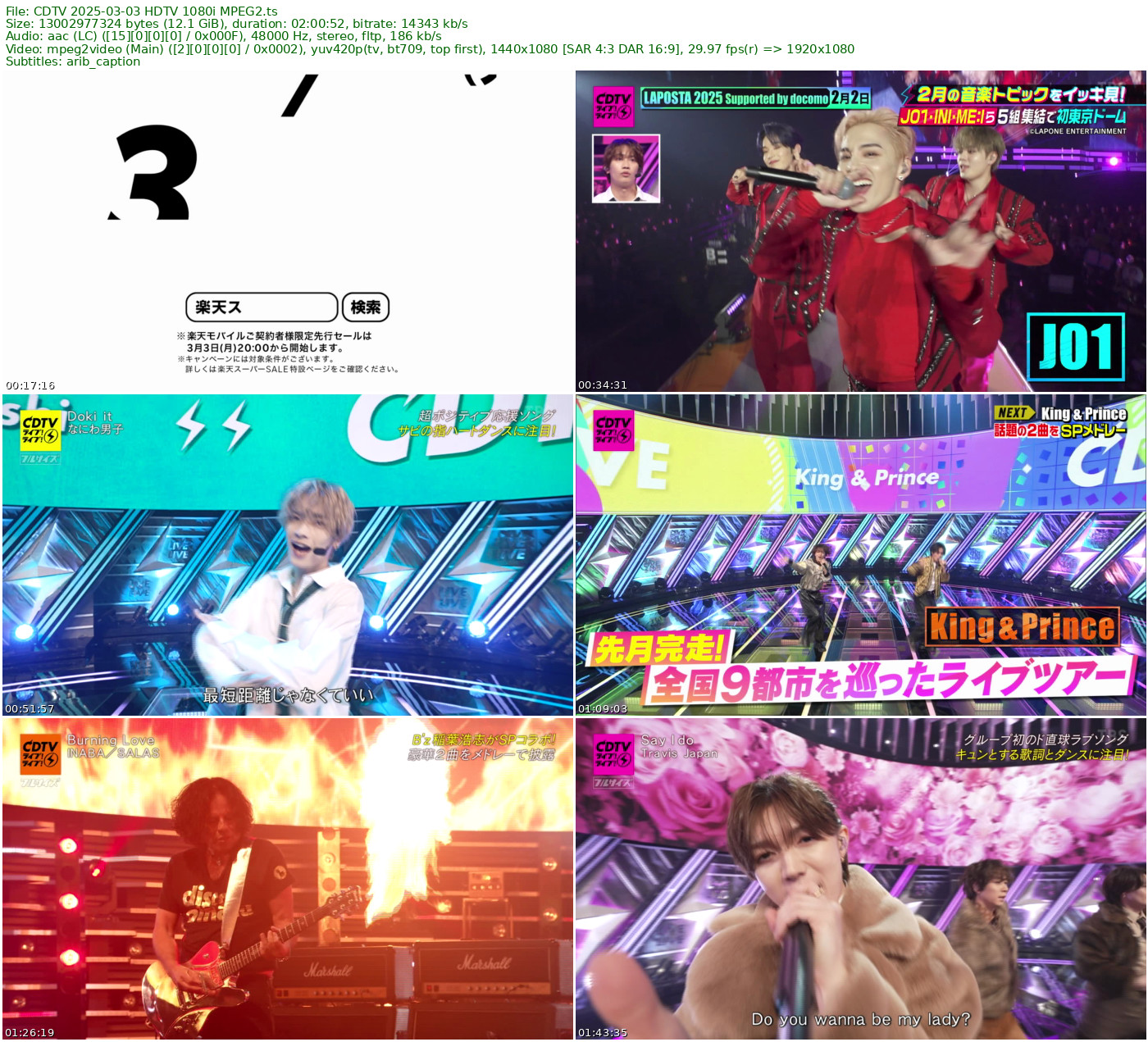 CDTV 2025-03-03 HDTV 1080i MPEG2 - 12.11GB