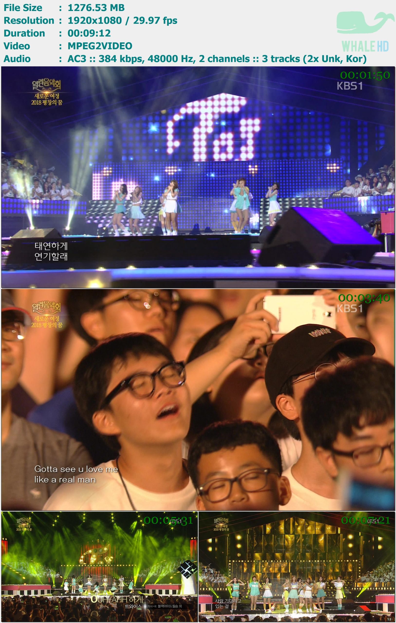 TWICE - CHEER UP + Like OOH-AHH (KBS1 Open Concert 2016.08.28) HDTV 1080i MPEG2 - 1.25GB