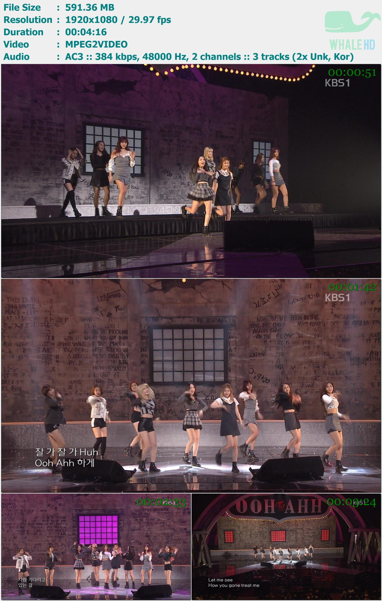 TWICE - Like OOH-AHH (KBS1 Open Concert 2016.01.31) HDTV 1080i MPEG2 - 591.36MB