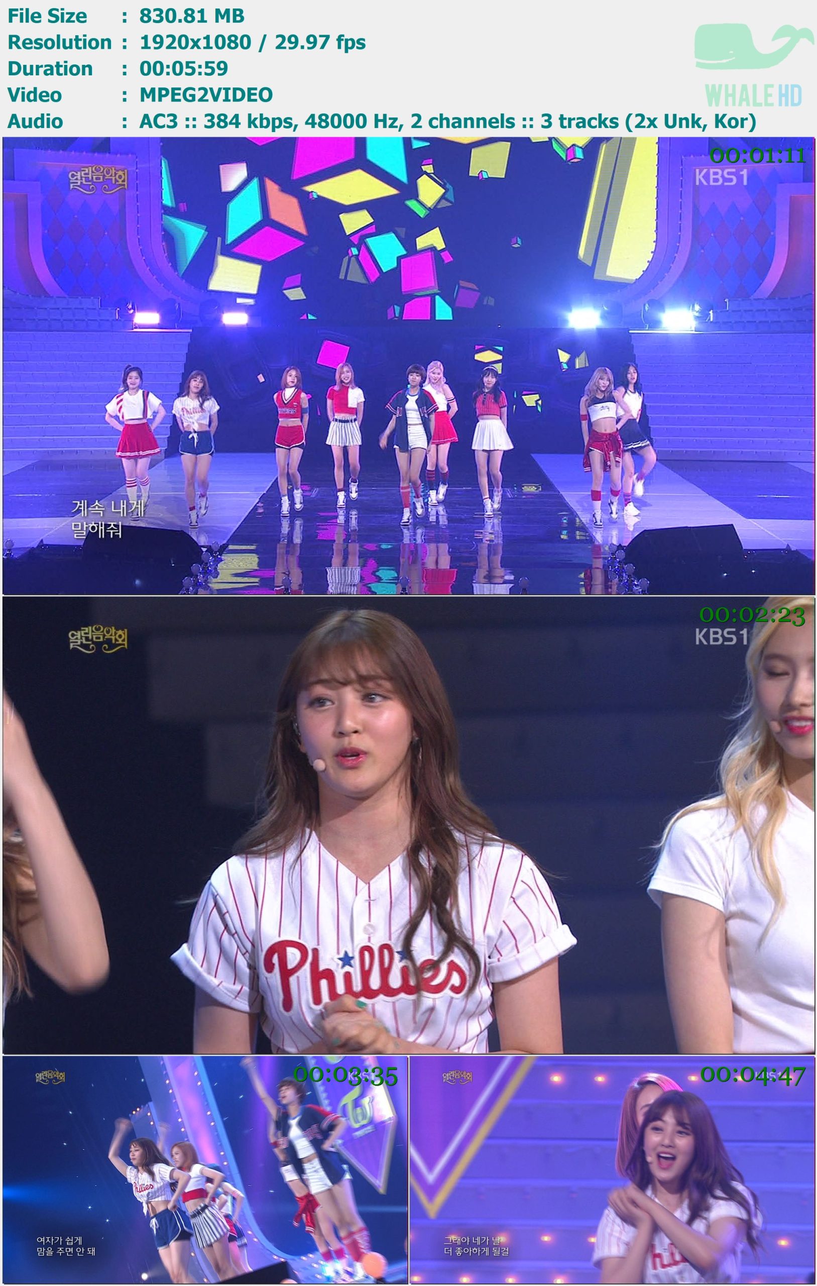 TWICE - Tell Me + CHEER UP (KBS1 Open Concert 2016.05.29) HDTV 1080i MPEG2 - 830.81MB