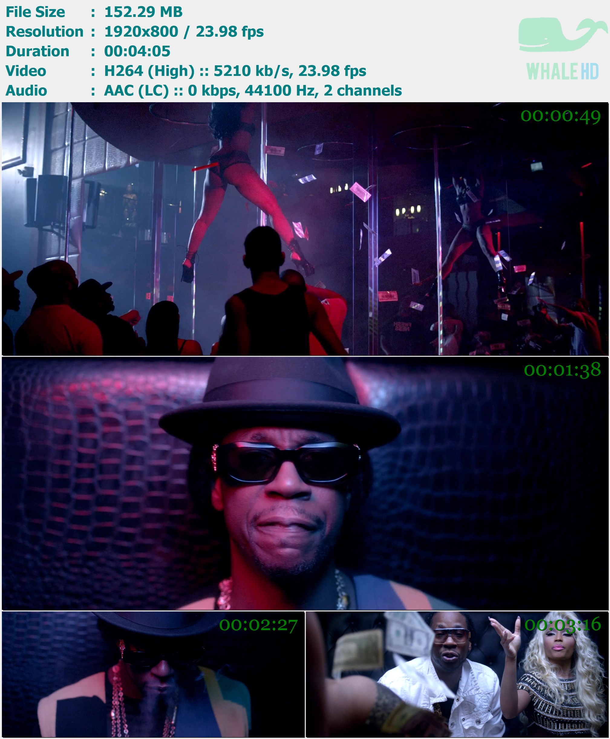 2 Chainz feat. Nicki Minaj - I Luv Dem Strippers 2012 𝐕𝐄𝐕𝐎 800p H264 - 152.29MB