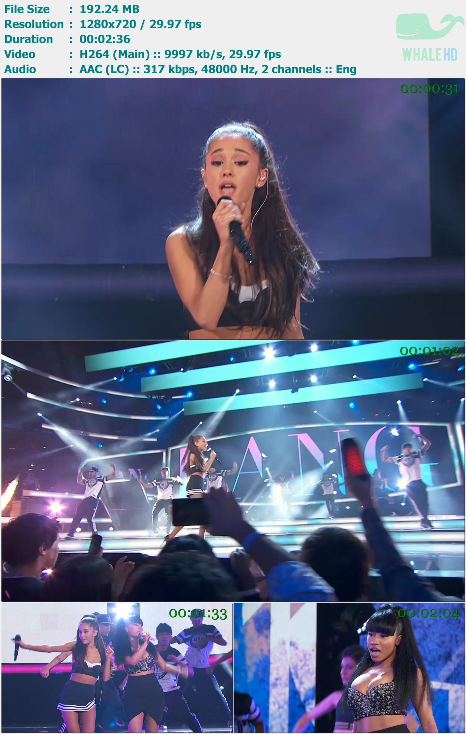 Ariana Grande & Nicki Minaj - Bang Bang (Live at NBA All Star Game Halftime Show 2015) MasterRip 720p H264 - 192.24MB