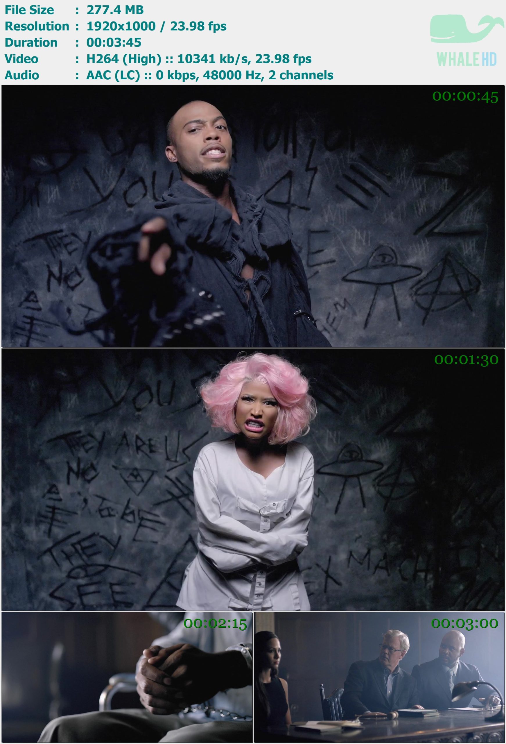 B.o.B feat. Nicki Minaj - Out of My Mind 2012 AM 1000p H264 - 277.40MB