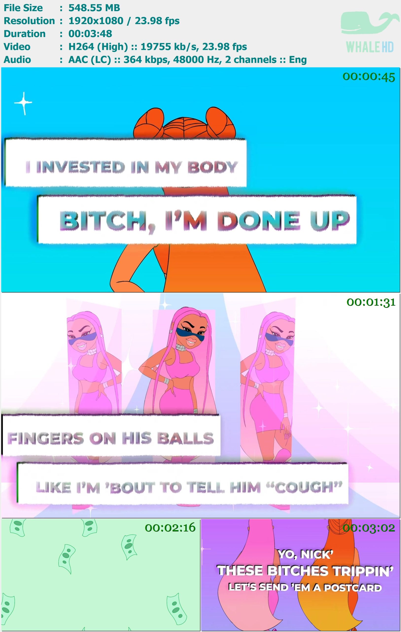BIA, Nicki Minaj - WHOLE LOTTA MONEY (Remix - Animated Video) 2021 MasterRip 1080p H264 - 548.55MB