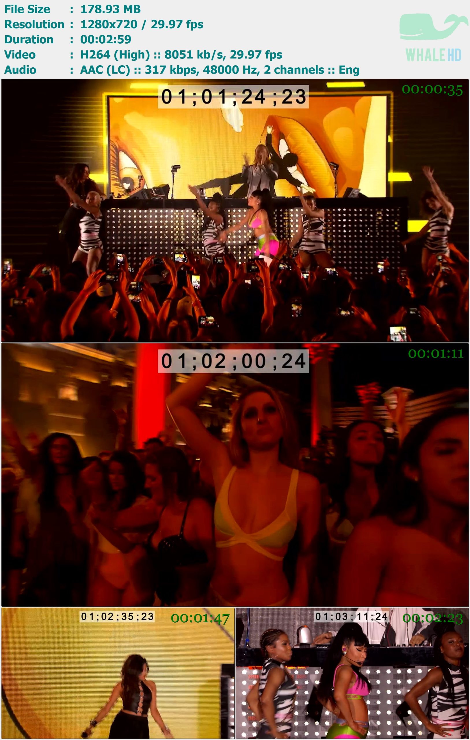 David Guetta feat. Nicki Minaj & Bebe Rexha - Hey Mama (iHeartRadio Summer Pool Party 2015) MasterRip 720p H264 - 178.93MB