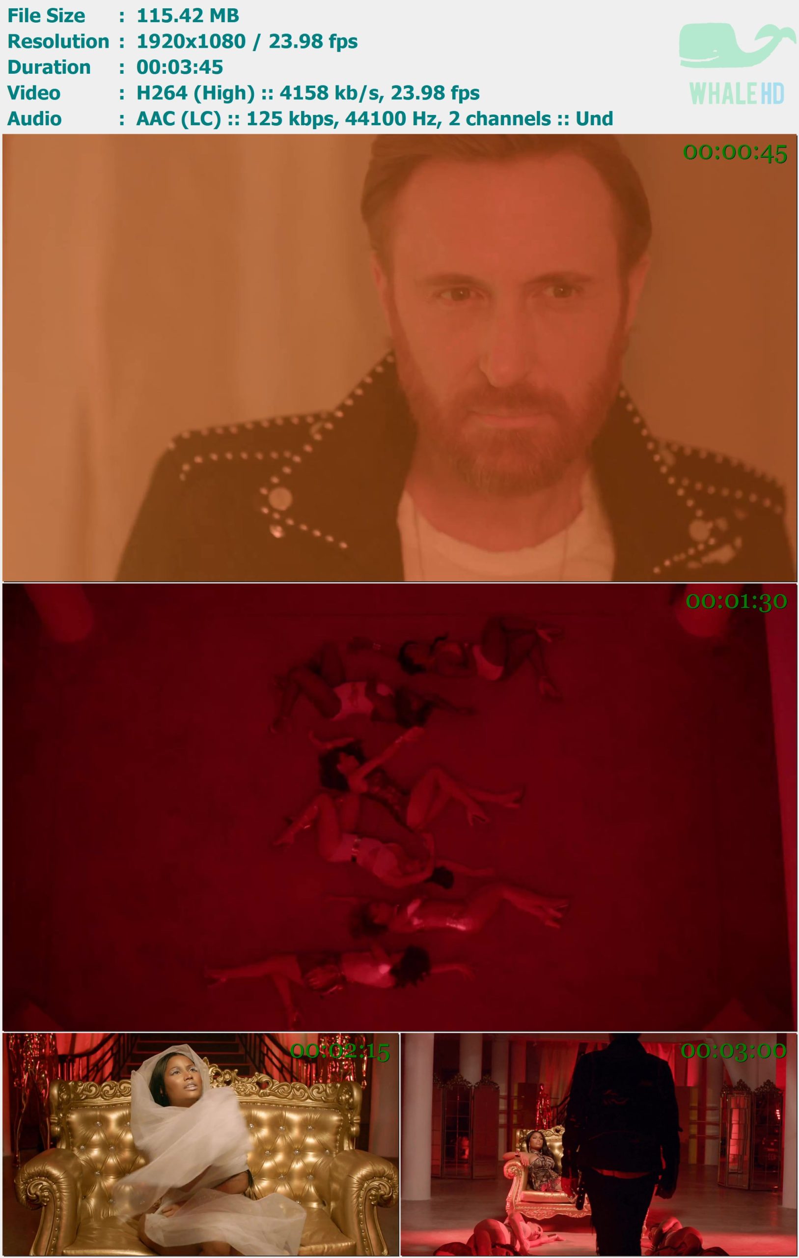 David Guetta feat. Nicki Minaj & Lil Wayne - Light My Body Up 2017 WEB-DL 1080p H264 - 115.42MB