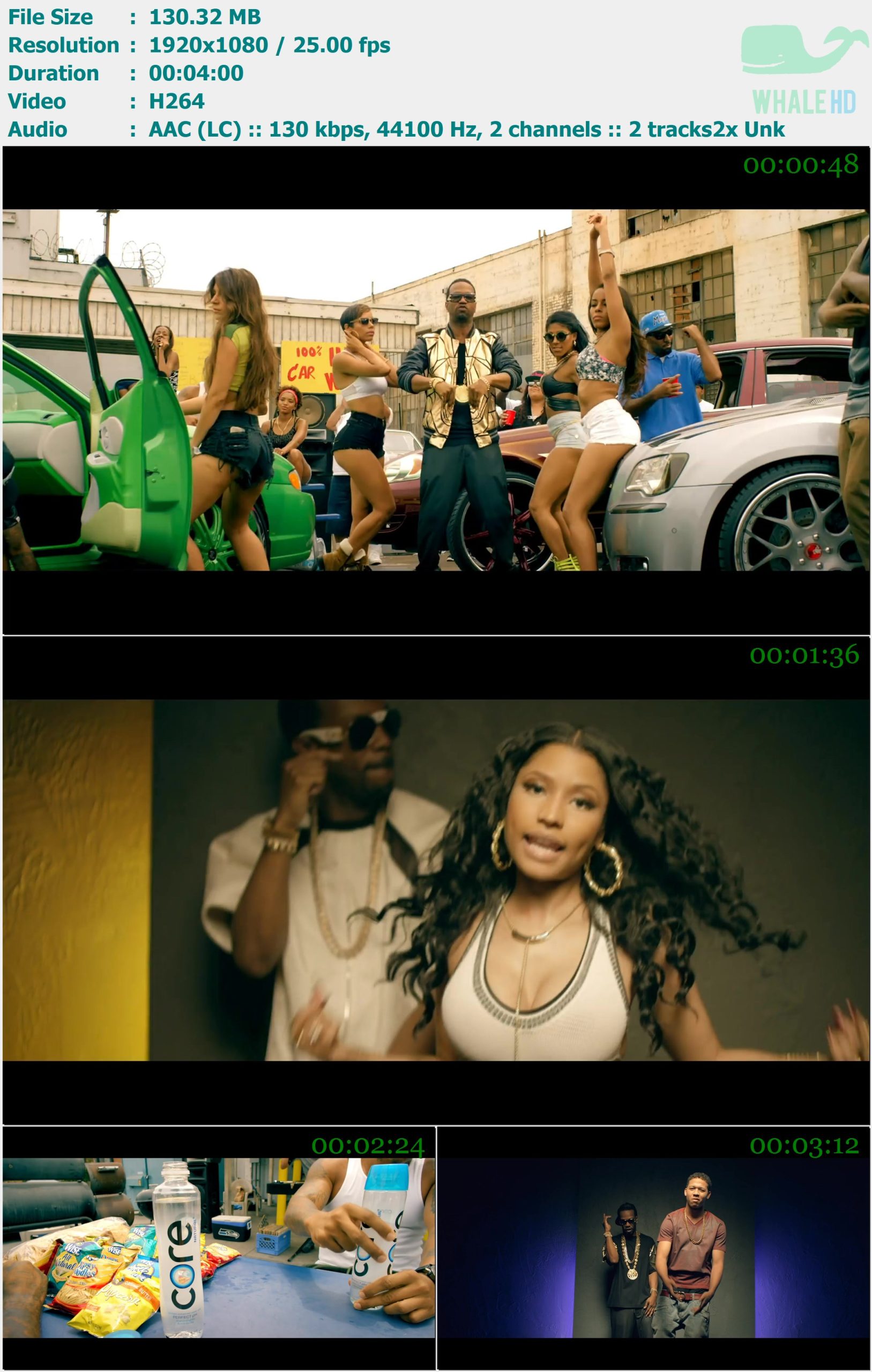 Juicy J feat. Nicki Minaj, Lil Bibby, and Young Thug - Low 2014 𝐕𝐄𝐕𝐎 1080p H264 - 130.32MB
