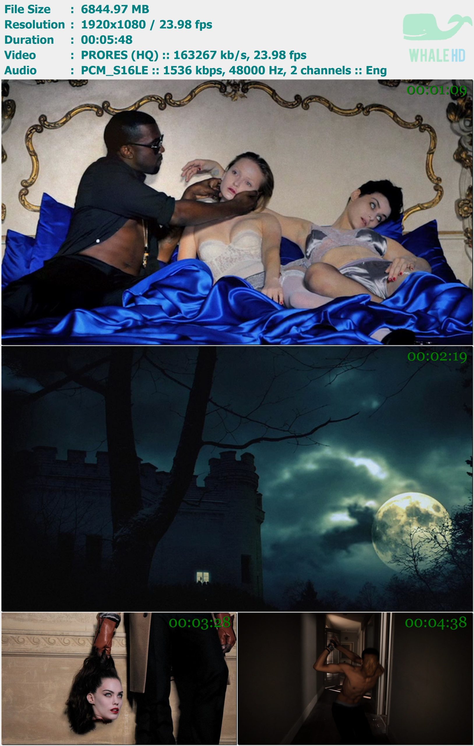 Kanye West feat. Jay-Z, Rick Ross, Nicki Minaj & Bon Iver - Monster 2010 Master 1080p ProRes - 6.68GB