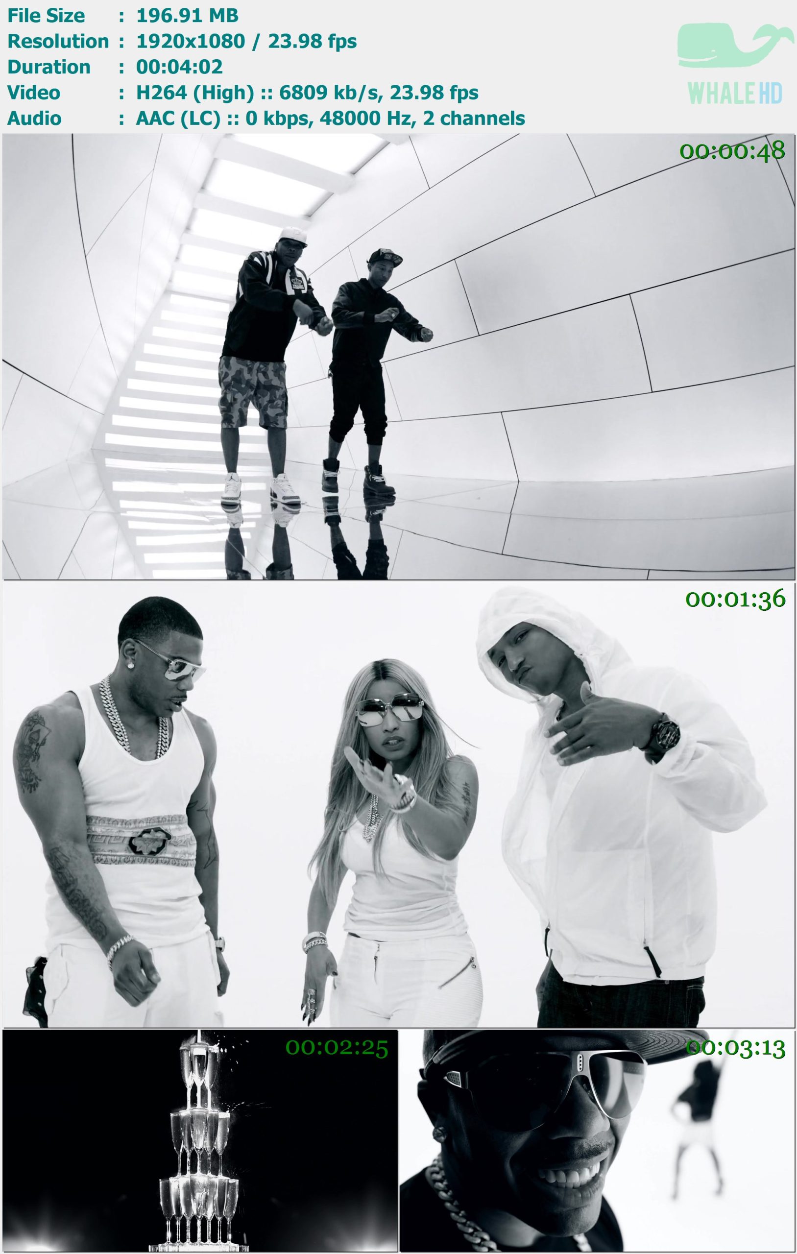 Nelly feat. Nicki Minaj & Pharrell - Get Like Me 2013 AM 1080p H264 - 196.91MB