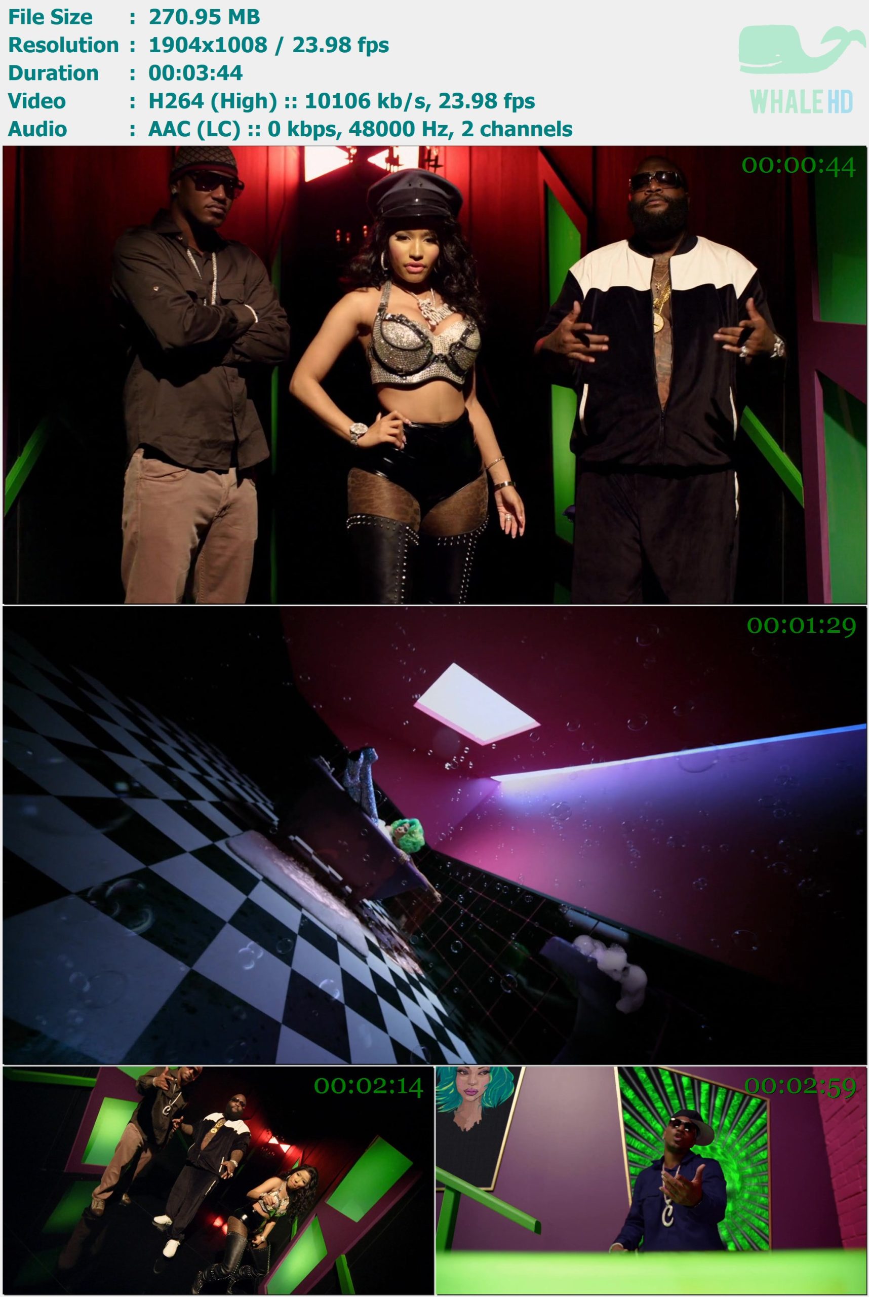 Nicki Minaj feat. Cam'ron, Rick Ross - I Am Your Leader 2012 AM 1080p H264 - 270.95MB