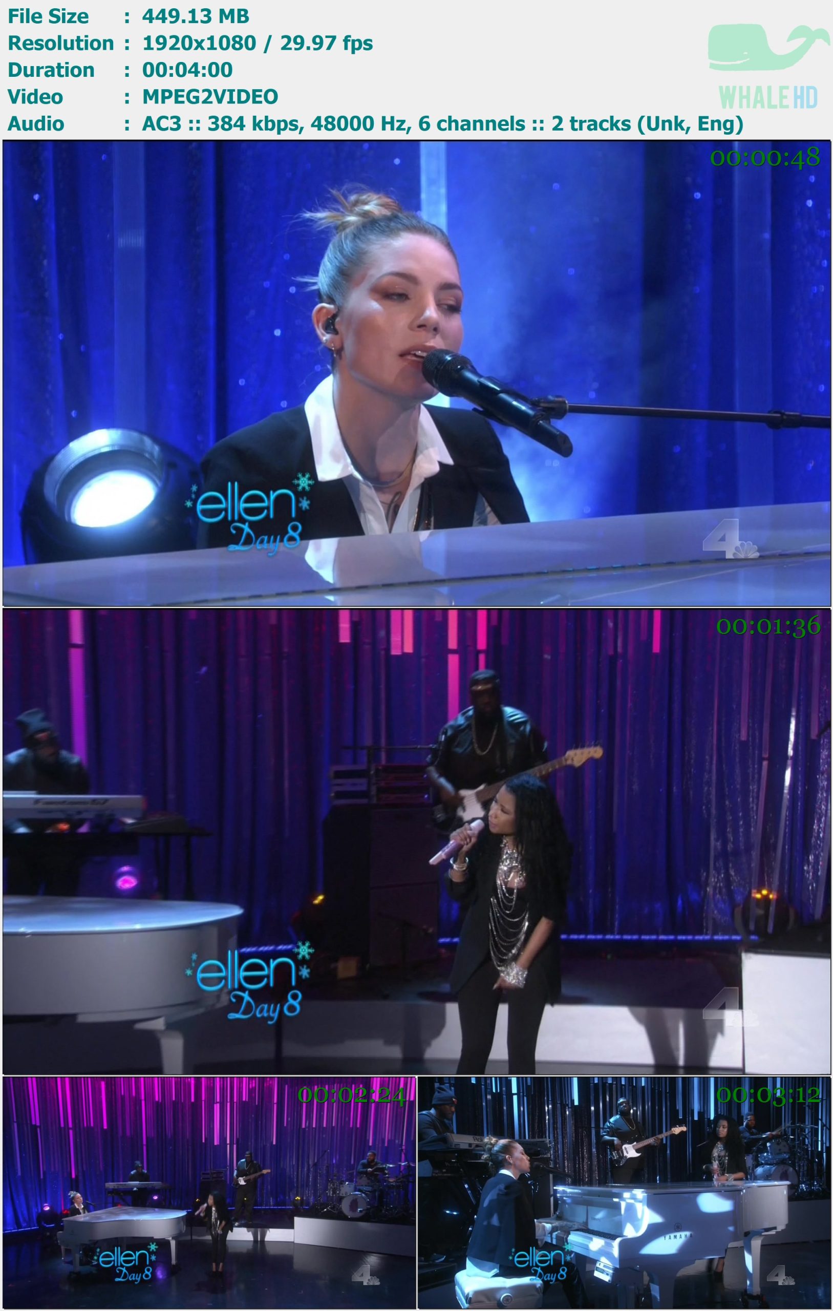 Nicki Minaj feat. Skylar Grey - Bed of Lies (𝐄𝐥𝐥𝐞𝐧 𝐒𝐡𝐨𝐰 12-15-2014) HDTV 1080i MPEG2 - 449.13MB