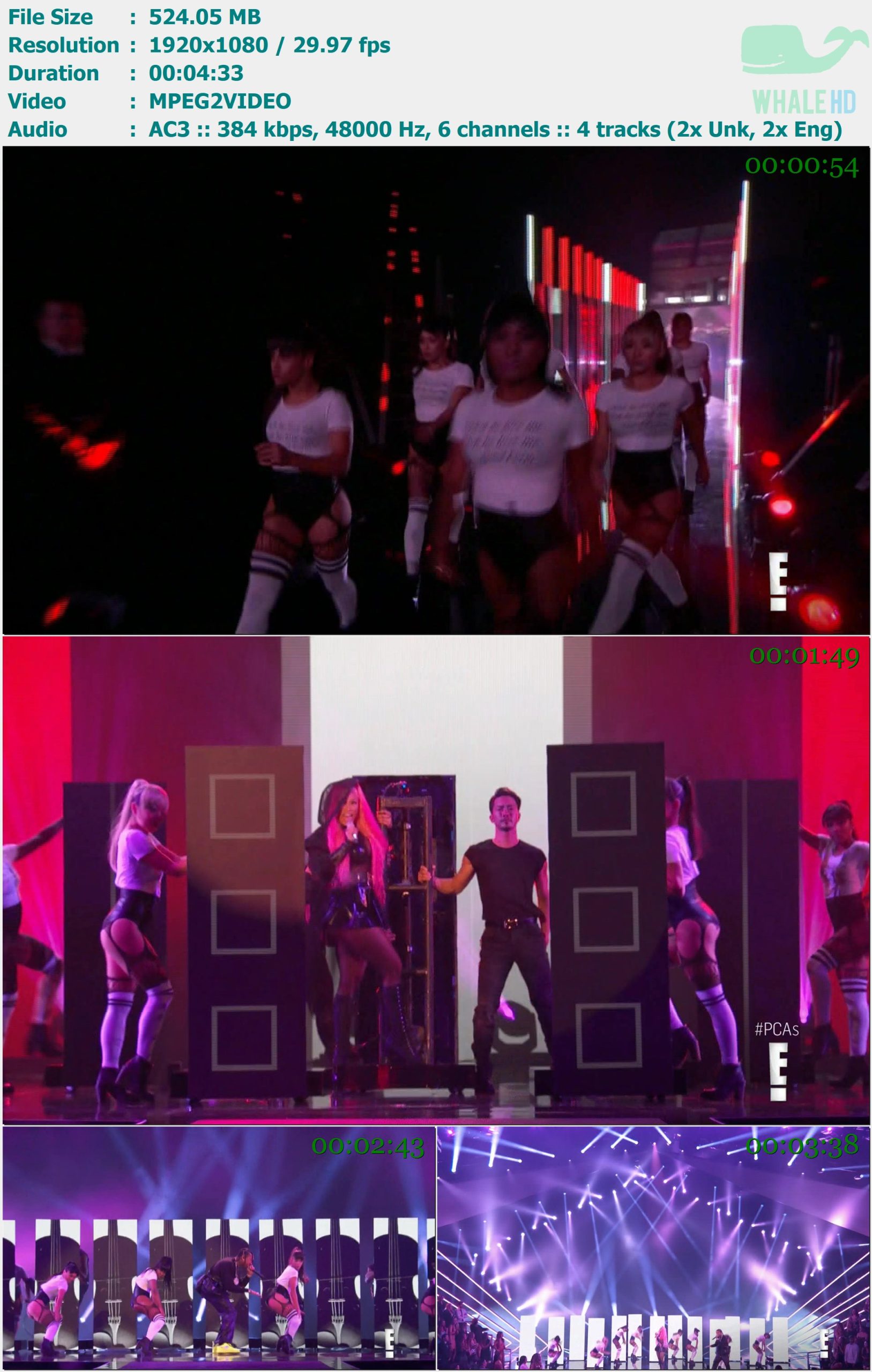 Nicki Minaj feat. Tyga - Good Form & Dip (44th E! People's Choice Awards 2018) HDTV 1080i MPEG2 - 524.05MB