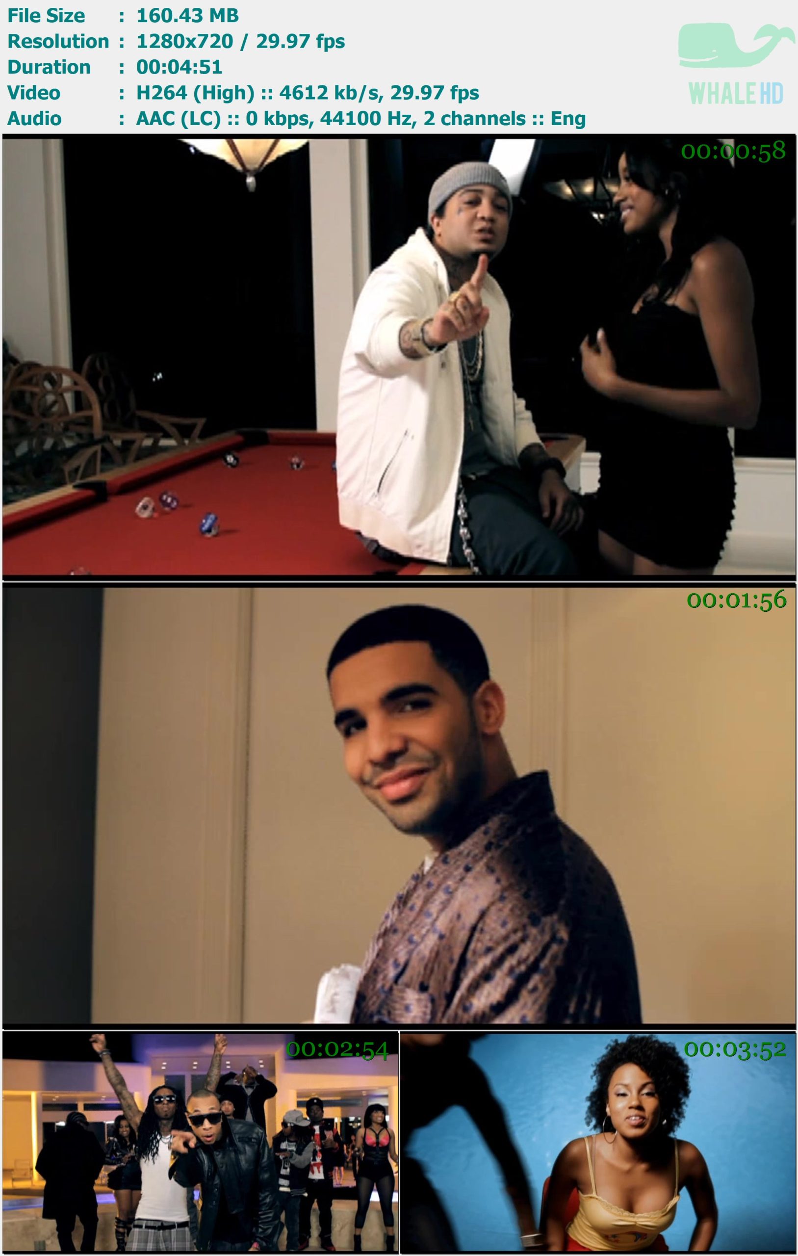 Young Money feat. Lil Wayne, Tyga, Lloyd, Jae Millz, Gudda Gudda, Nicki Minaj & Drake - Bedrock (Bed Rock) 2009 XBOX 720p H264 - 160.43MB