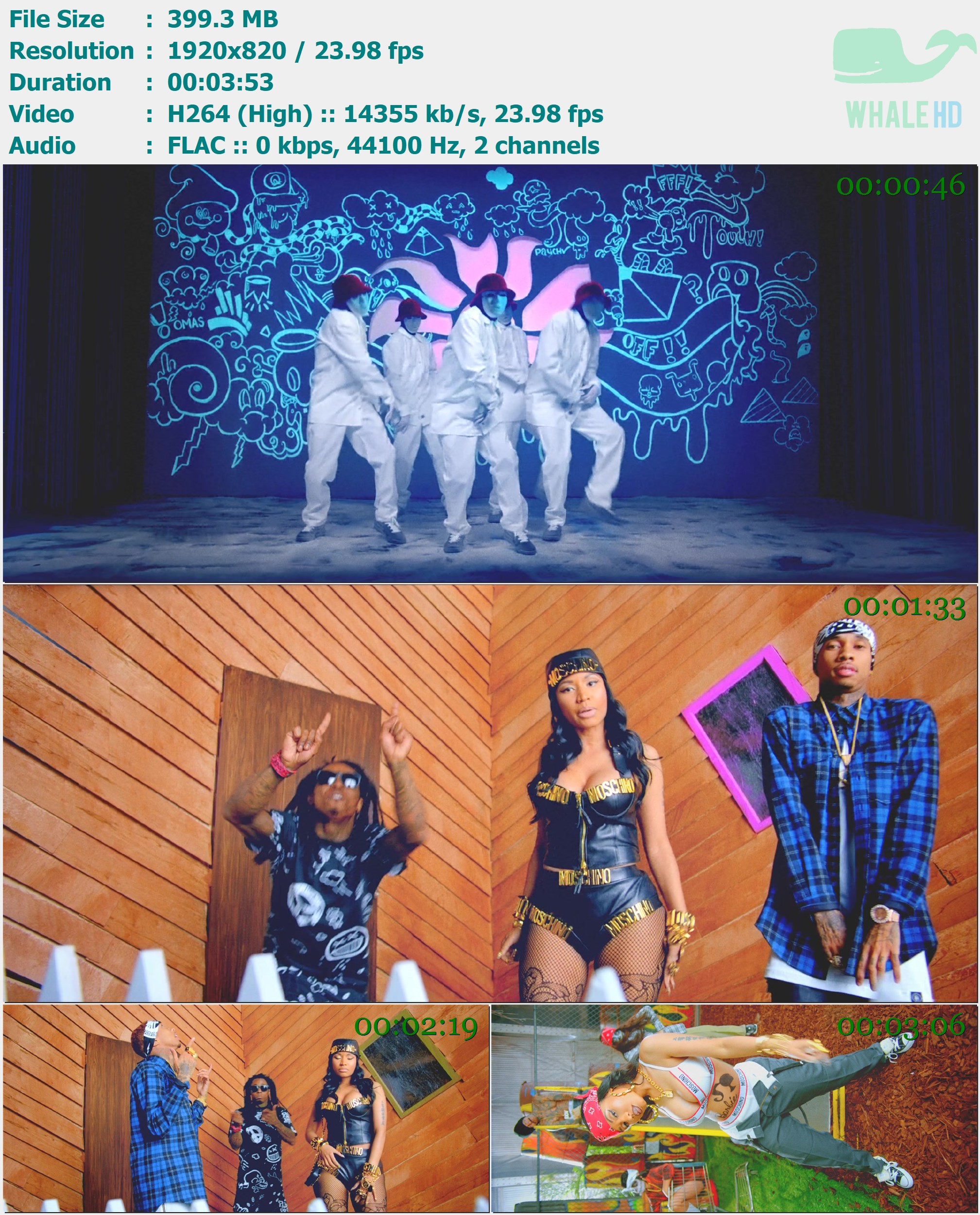 Young Money feat. Tyga, Nicki Minaj & Lil Wayne - Senile 2014 WEB-DL 820p H264 - 399.30MB