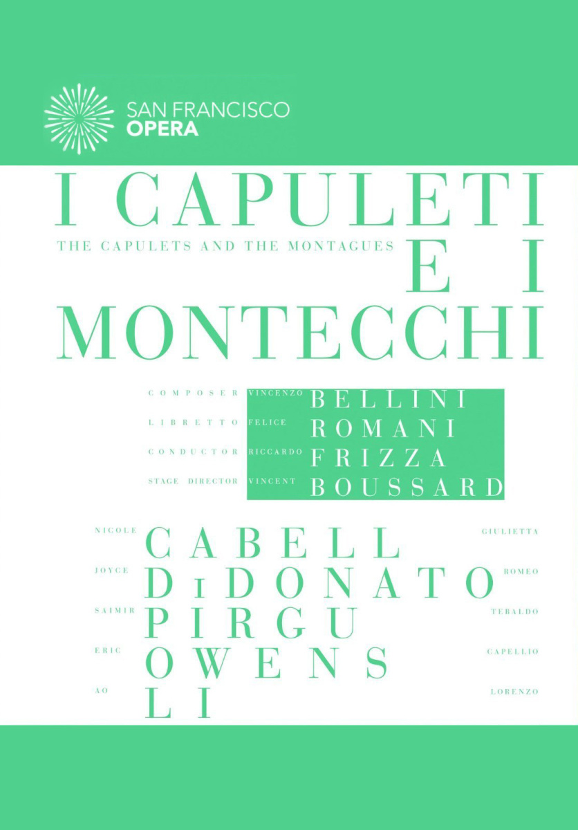 贝里尼歌剧 卡普莱蒂与蒙泰基 Vincenzo Bellini - I Capuleti e i Montecchi (Vincent Boussard; Riccardo Frizza; Joyce DiDonato, Nicole Cabell, Eric Owens, Saimir Pirgu), San Francisco Opera 2014 BD蓝光原盘 1080i H264 - 37.76GB