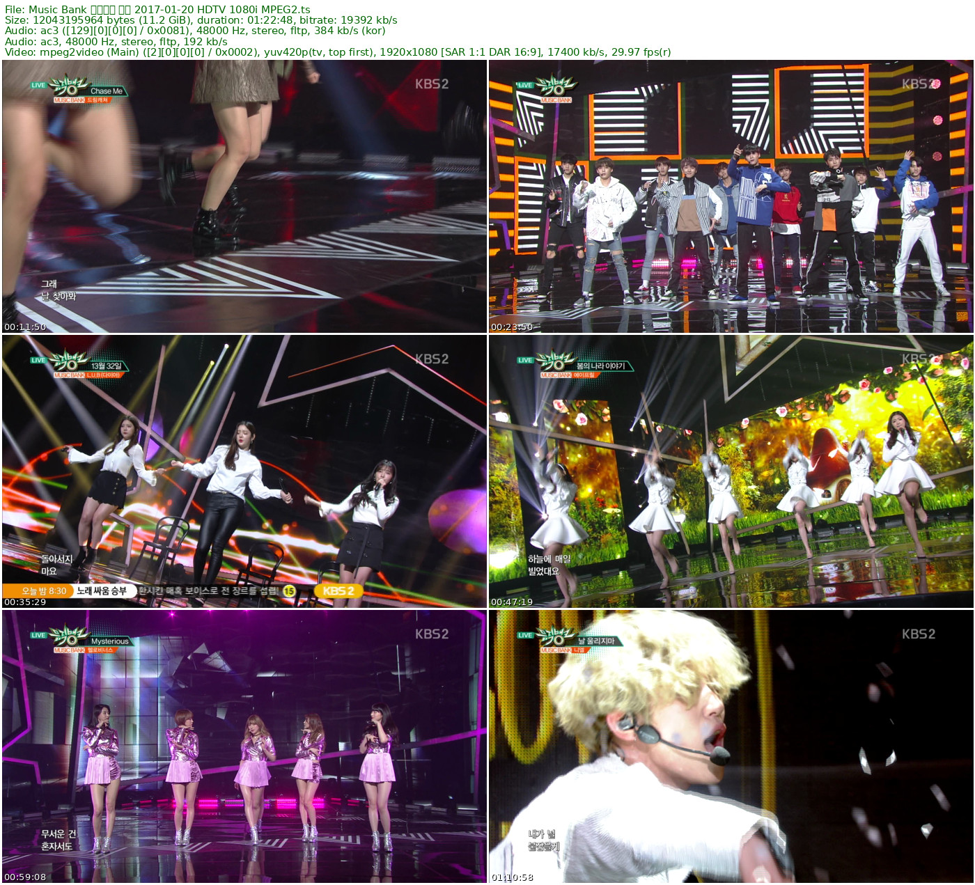 Music Bank 音乐银行 全场 2017-09-01 HDTV 1080i MPEG2 - 11.57GB
