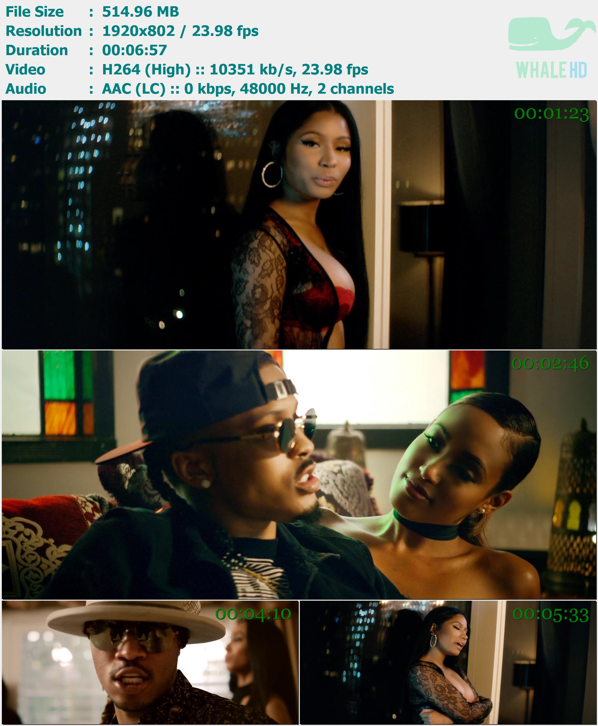 DJ Khaled feat. Nicki Minaj, Chris Brown, August Alsina, Jeremih, Future & Rick Ross - Do You Mind 2016 AM 802p H264 - 514.96MB