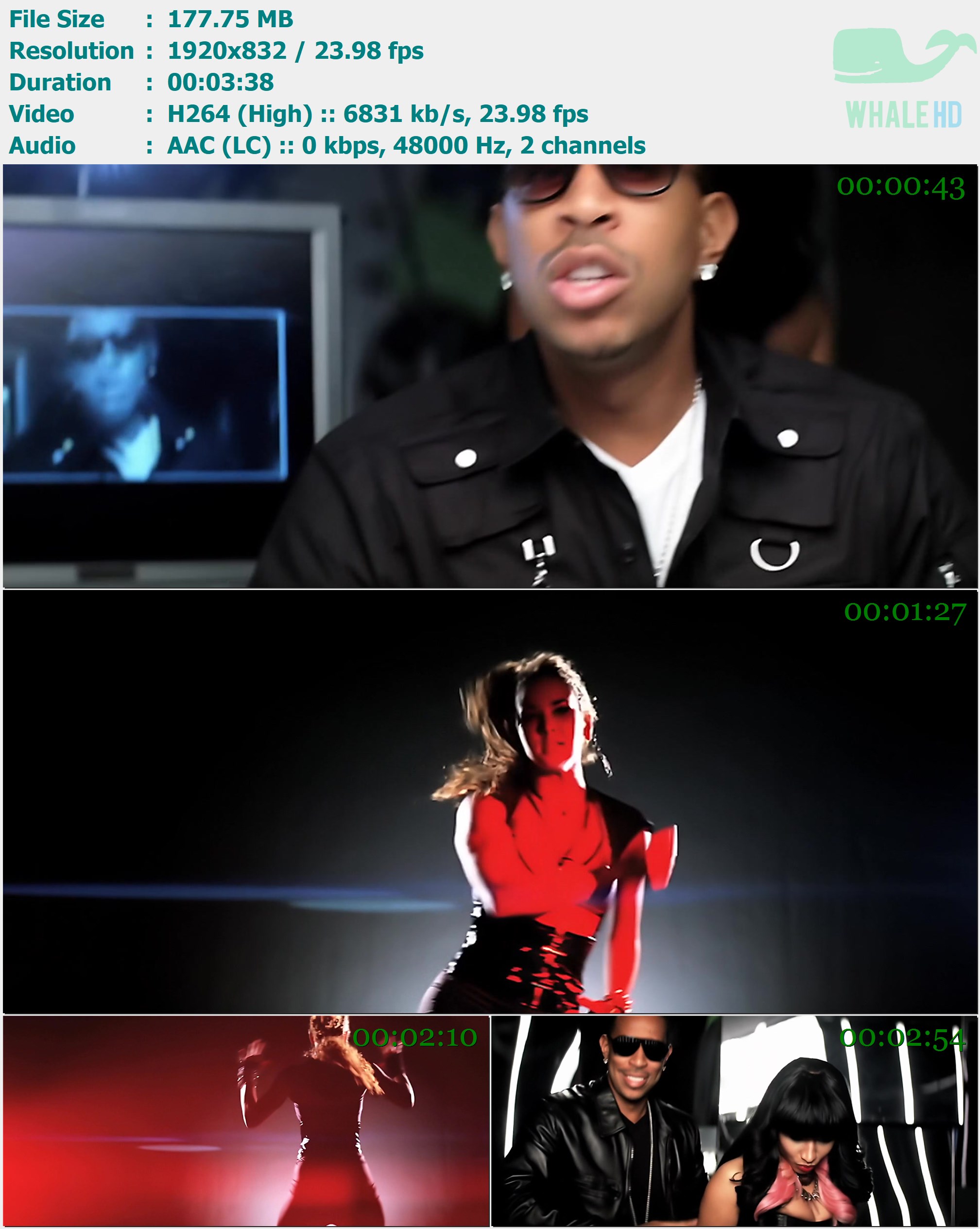Ludacris & Nicki Minaj - My Chick Bad 2010 AM 832p H264 - 177.75MB