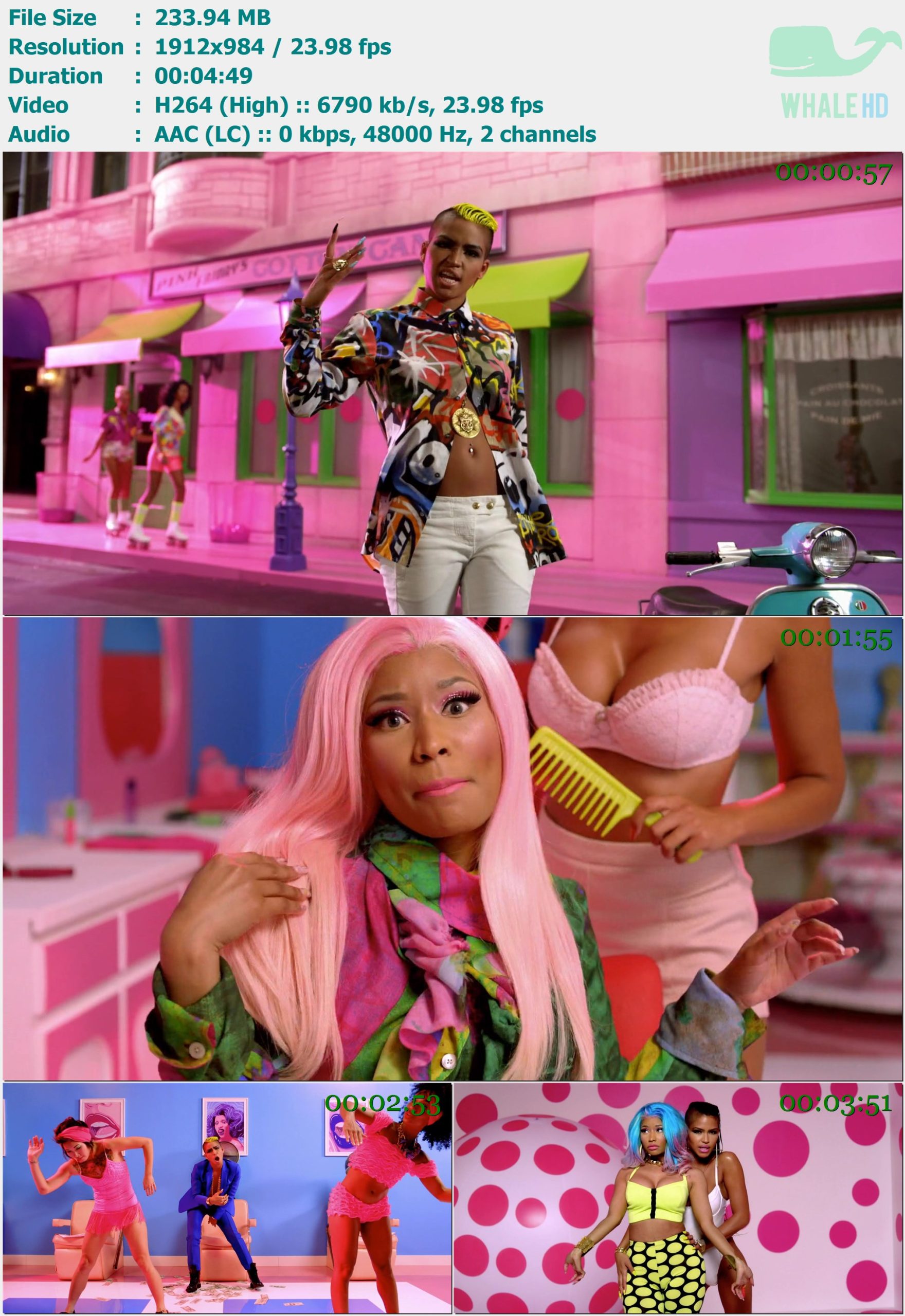 Nicki Minaj & Cassie - The Boys 2012 AM 984p H264 - 233.94MB