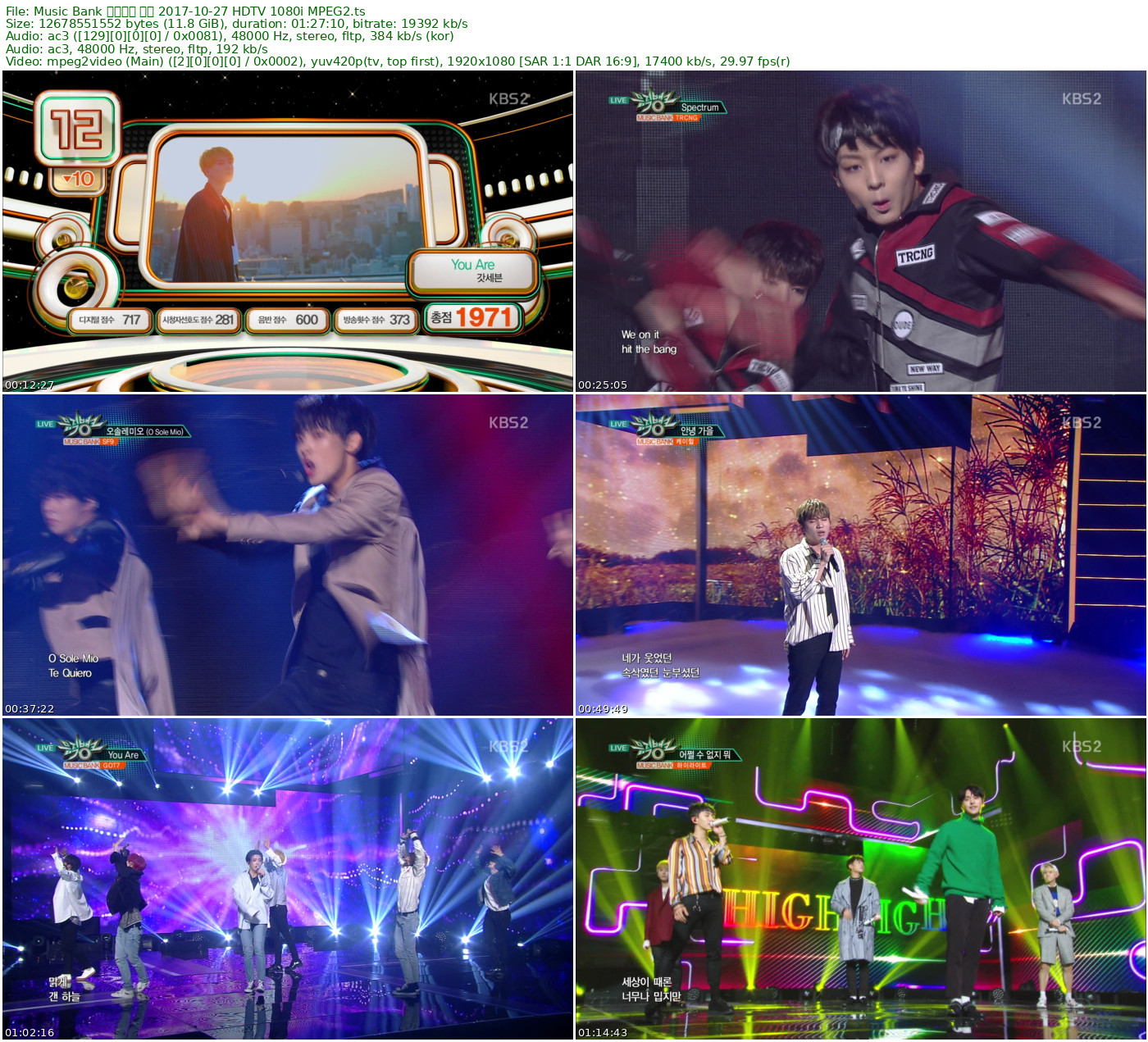 Music Bank 音乐银行 全场 2017-10-27 HDTV 1080i MPEG2 - 11.81GB