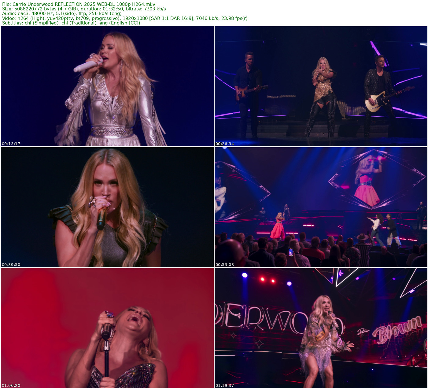 Carrie Underwood REFLECTION 2025 中字 WEB-DL 1080p H264 - 4.74GB