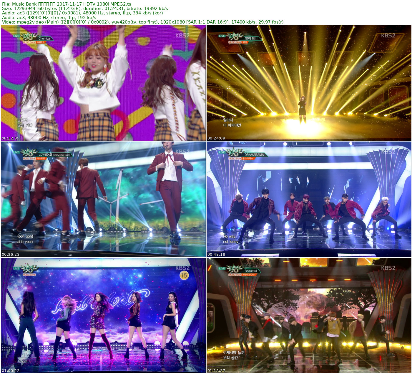 Music Bank 音乐银行 全场 2017-11-17 HDTV 1080i MPEG2 - 11.45GB
