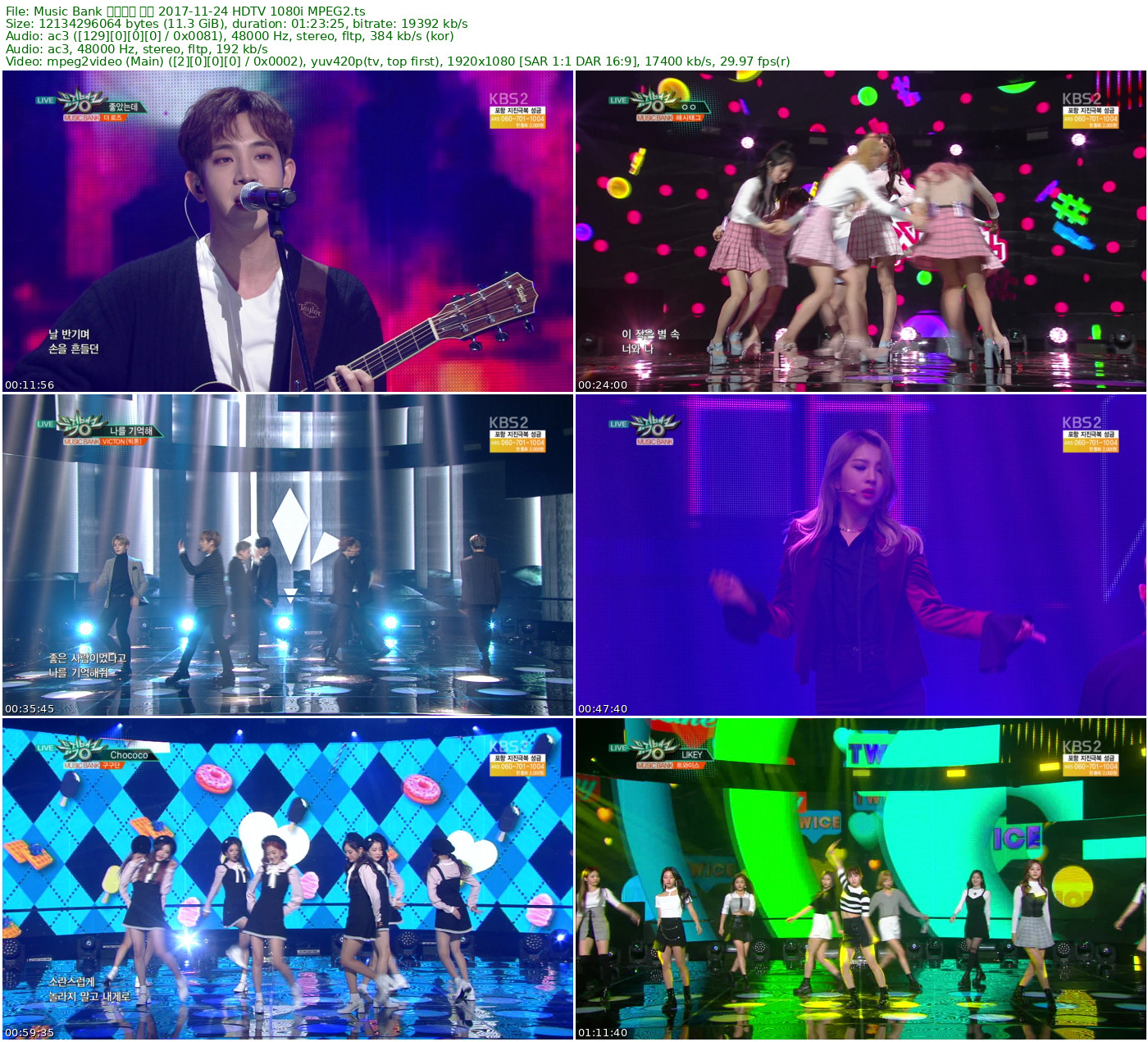 Music Bank 音乐银行 全场 2017-11-24 HDTV 1080i MPEG2 - 11.30GB