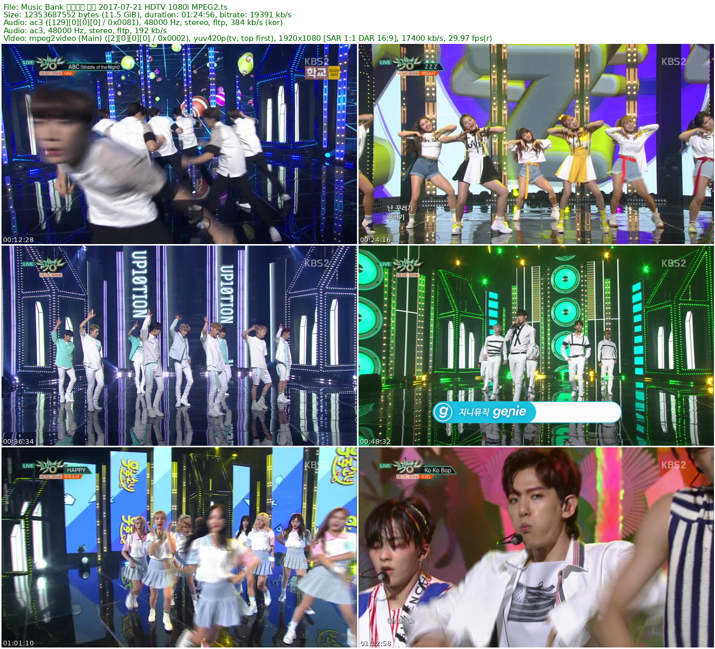 Music Bank 音乐银行 全场 2017-07-21 HDTV 1080i MPEG2 - 11.51GB
