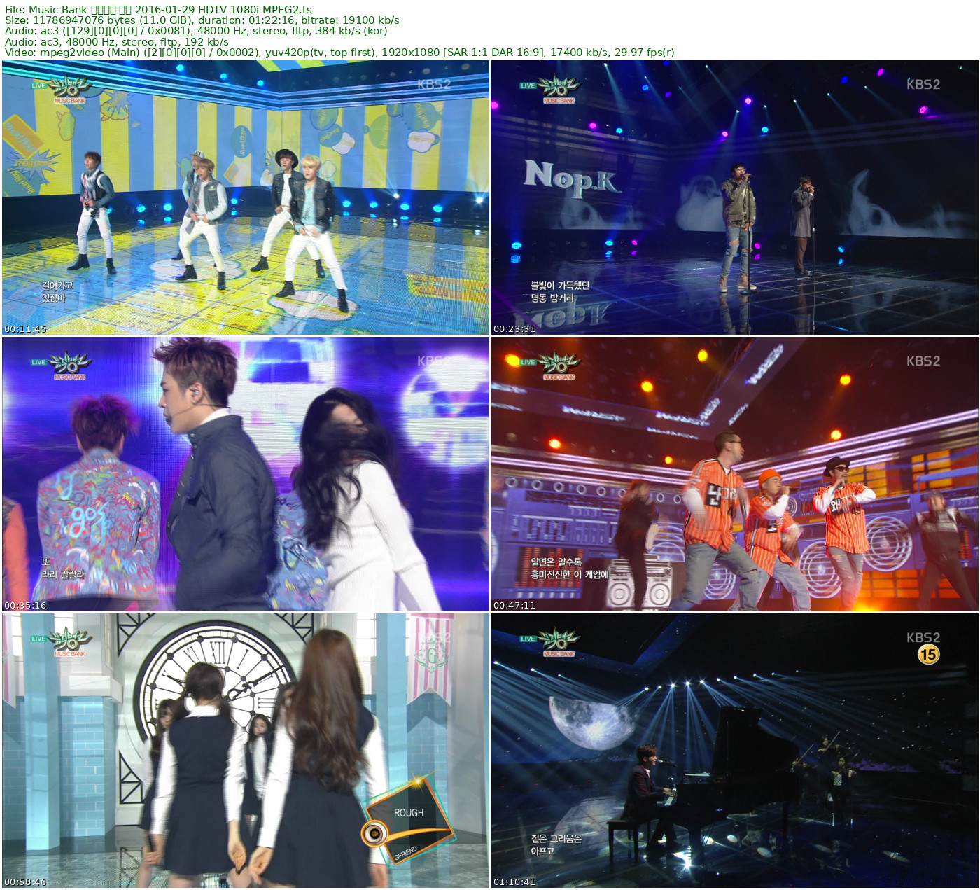 Music Bank 音乐银行 全场 2016-01-29 HDTV 1080i MPEG2 - 10.98GB