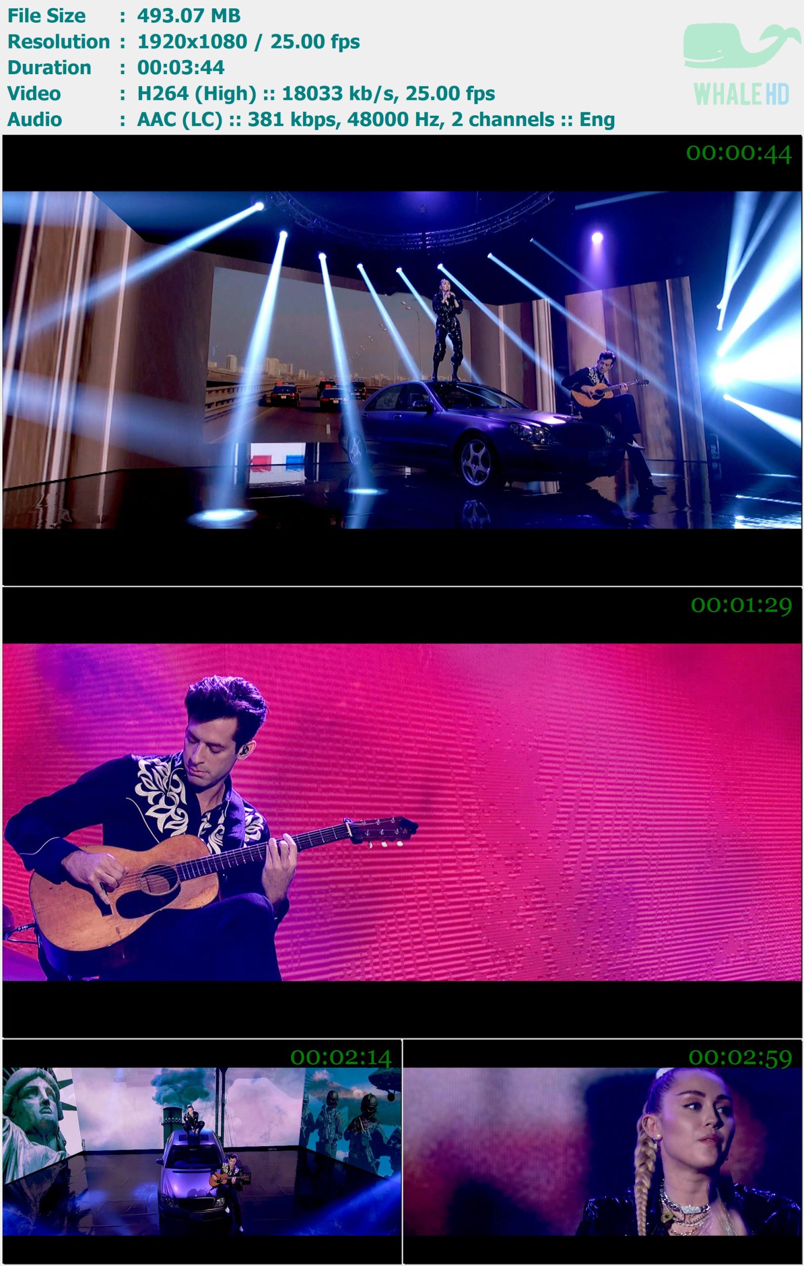 Mark Ronson, Miley Cyrus - Nothing Breaks Like a Heart (Live on Graham Norton) 2018 MasterRip 1080p H264 - 493.07MB