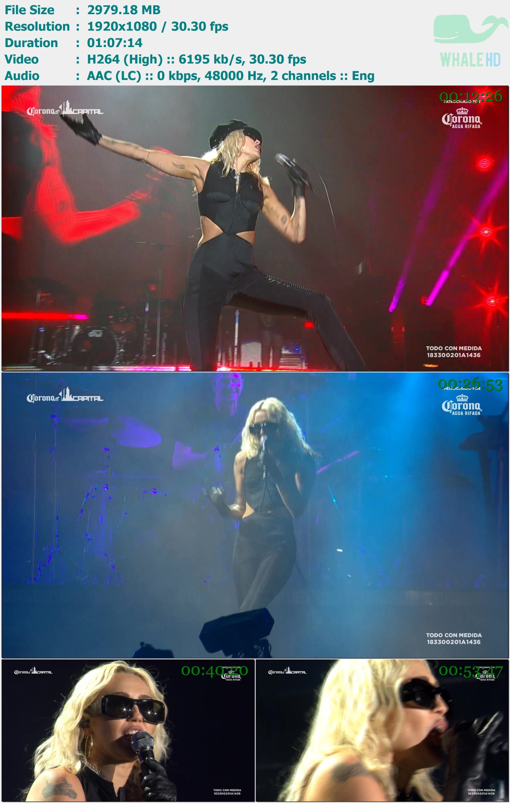 Miley Cyrus - 2022-11-20 - Corona Capital, Mexico City, Mexico 2022 WEB-DL 1080p H264 - 2.91GB