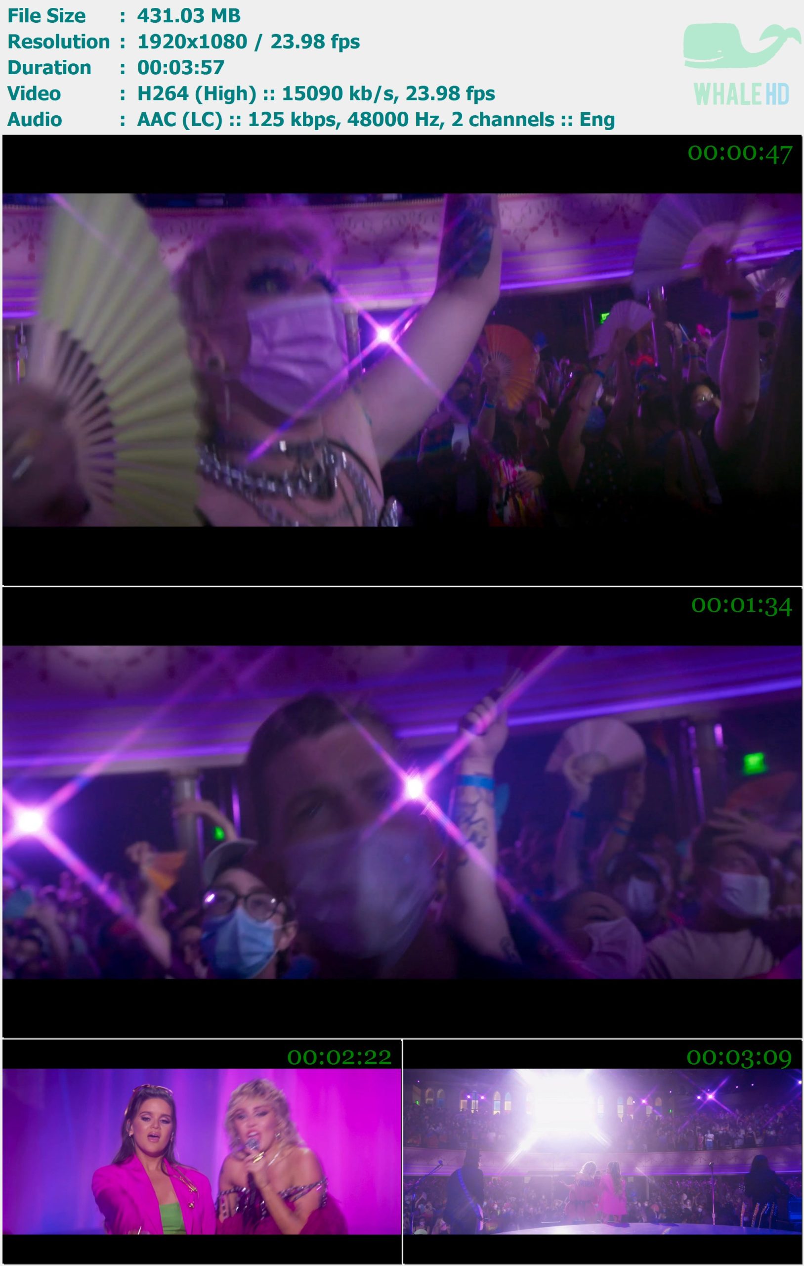 Miley Cyrus feat. Maren Morris - Dancing Queen 2021 MasterRip 1080p H264 - 431.03MB