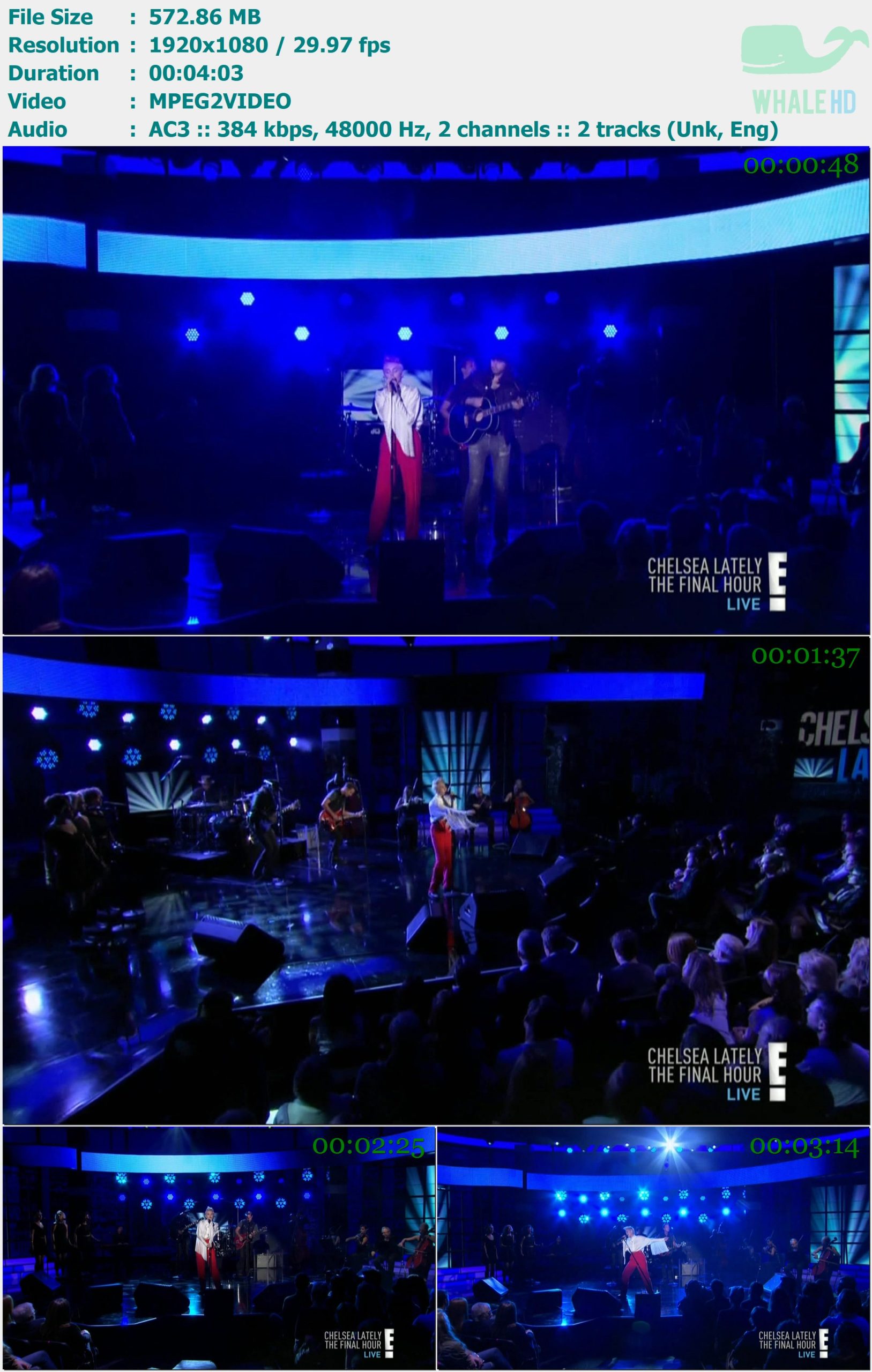 Miley Cyrus - It's Over (Chelsea Lately The Final Hour 8-27-2014) HDTV 1080i MPEG2 MasterRip 1080i MPEG - 572.86MB