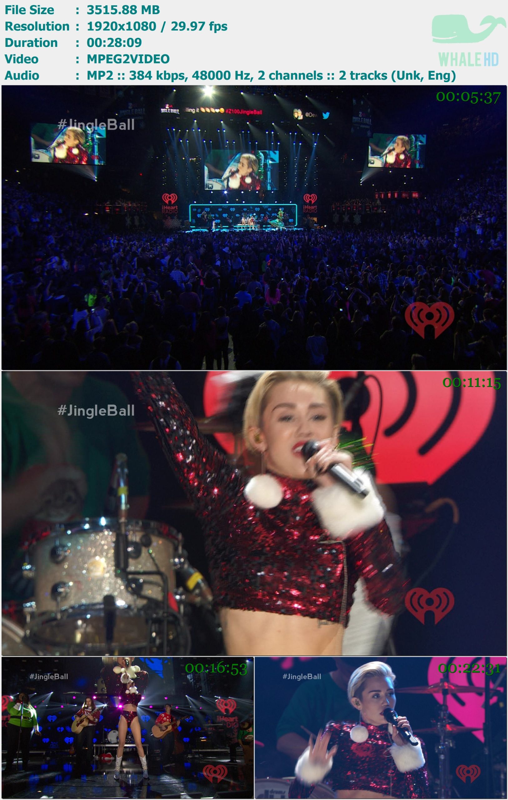 Miley Cyrus - Live @ Jingle Ball Z100 NY 2013 HDTV 1080i MPEG2 - 3.43GB