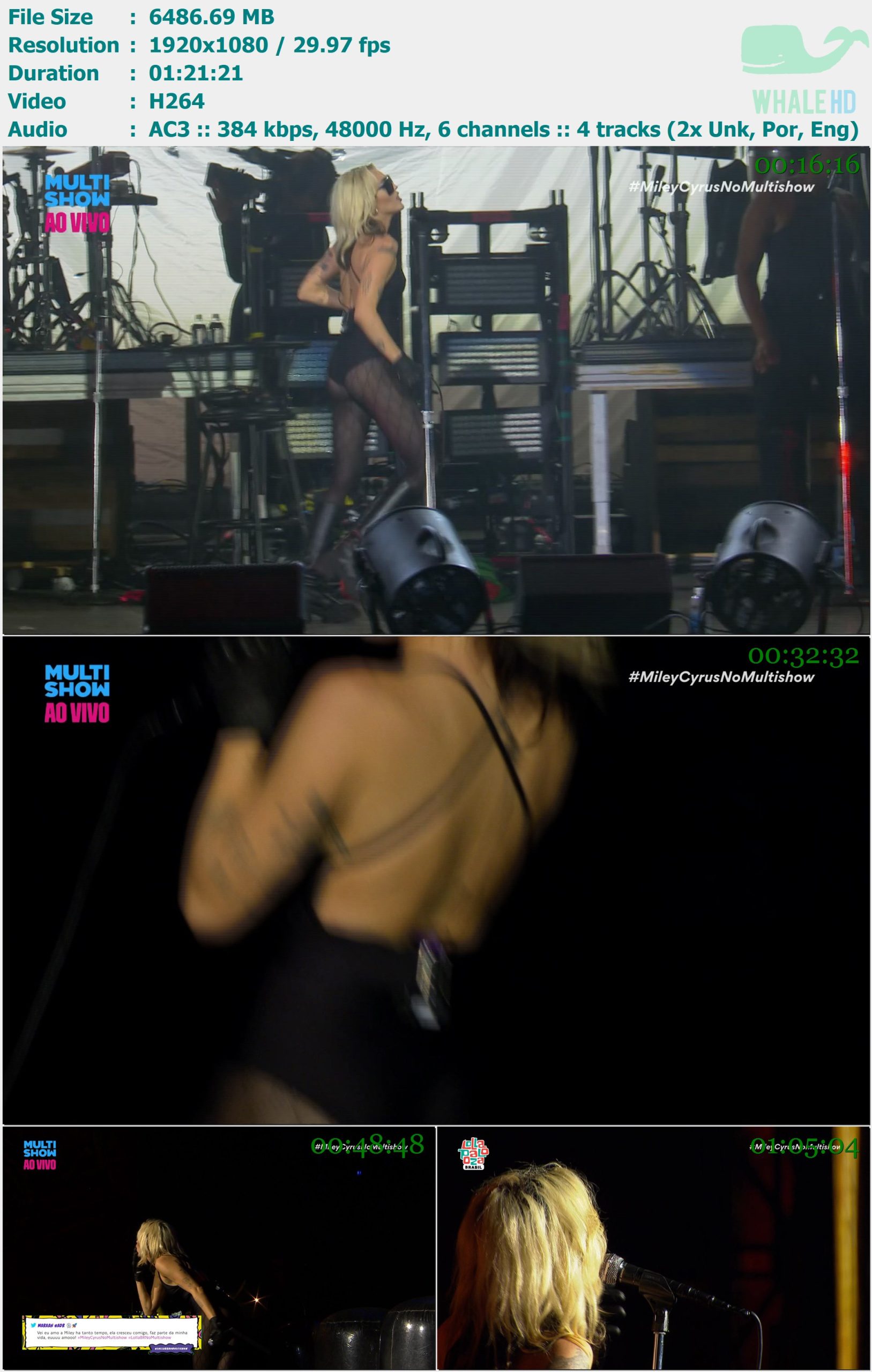 Miley Cyrus - Live @ Lollapalooza Brazil 2022 HDTV 1080i H264 - 6.33GB