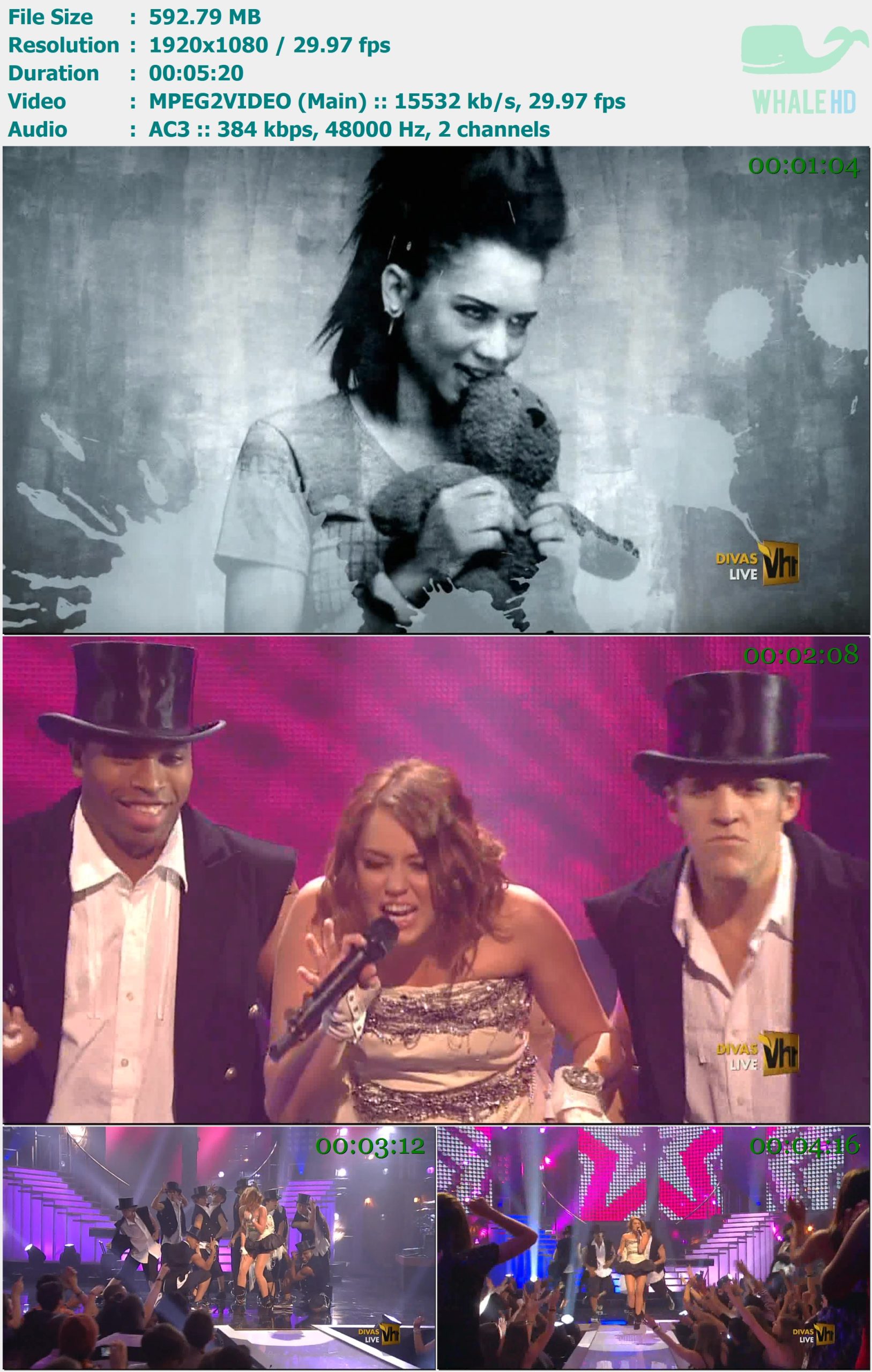 Miley Cyrus - Party In The U.S.A. (VH1 Divas 09.17.2009) HDTV 1080p MPEG2 - 592.79MB