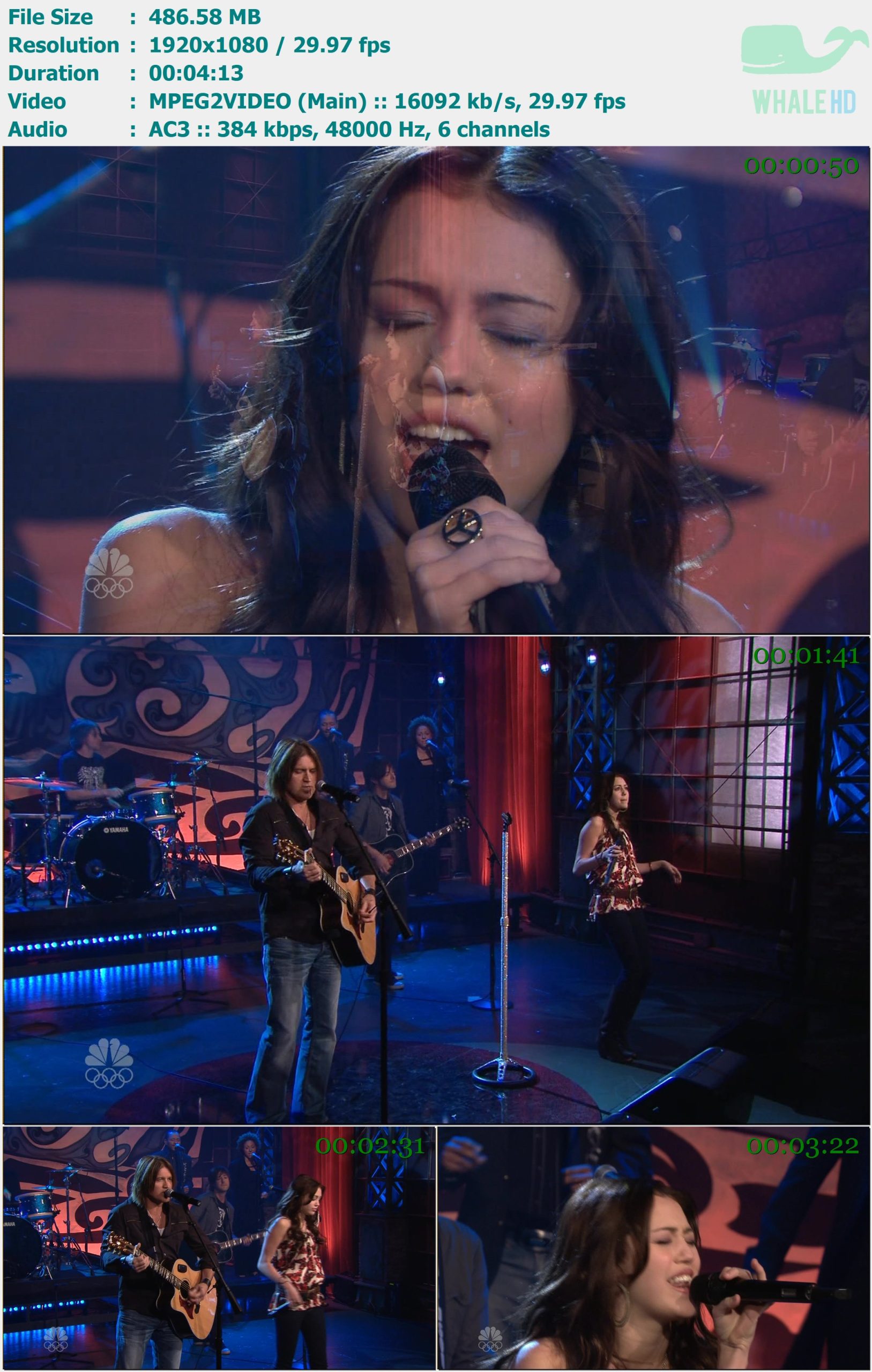 Miley Cyrus & Billy Ray Cyrus - Ready Set Don't Go (𝐓𝐨𝐧𝐢𝐠𝐡𝐭 𝐒𝐡𝐨𝐰  With 𝐉𝐚𝐲 𝐋𝐞𝐧𝐨 27.02.2008) HDTV 1080i MPEG2 - 486.58MB