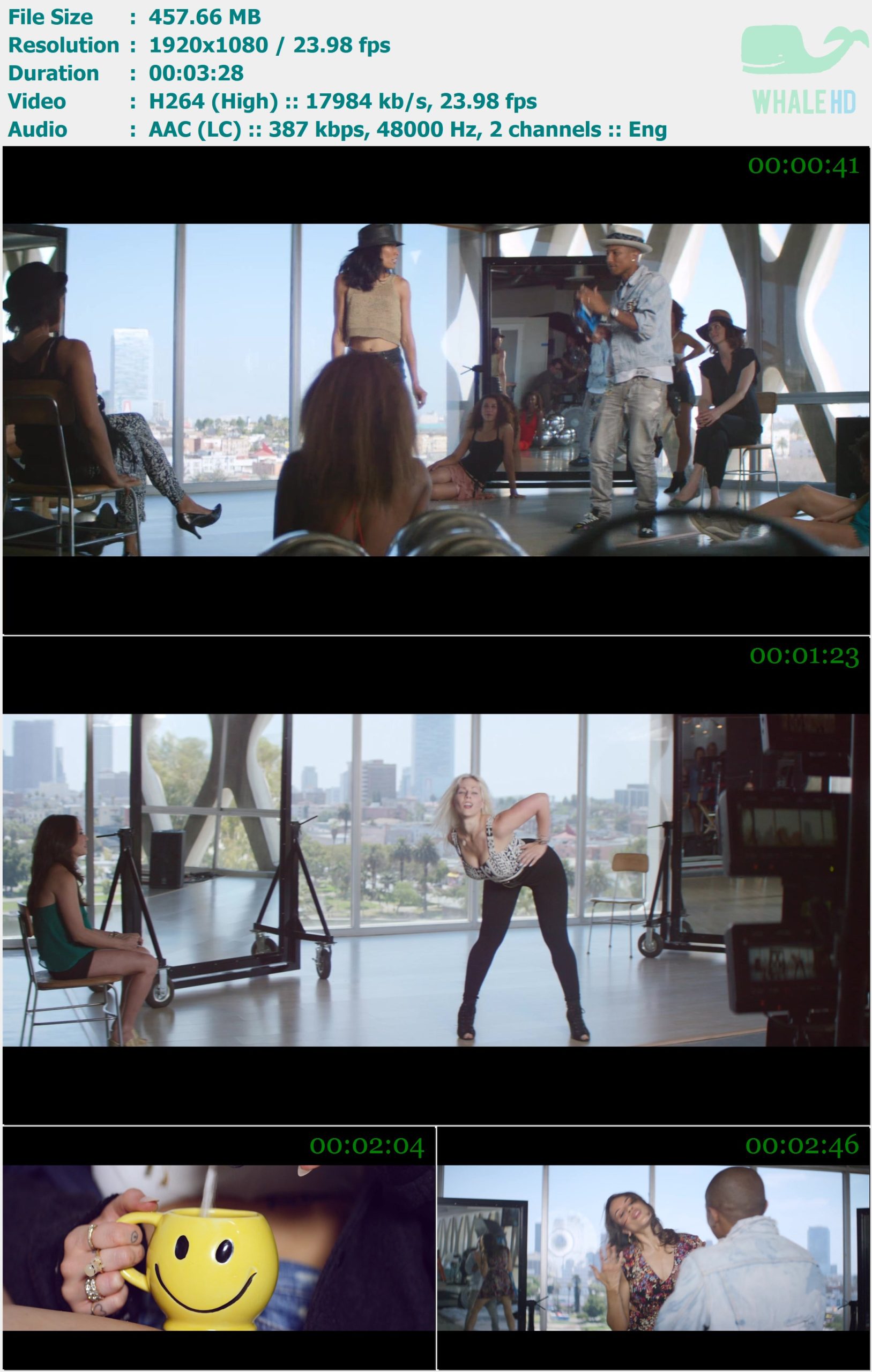 Pharrell Williams feat. Miley Cyrus - Come Get It Bae 2014 MasterRip 1080p H264 - 457.66MB