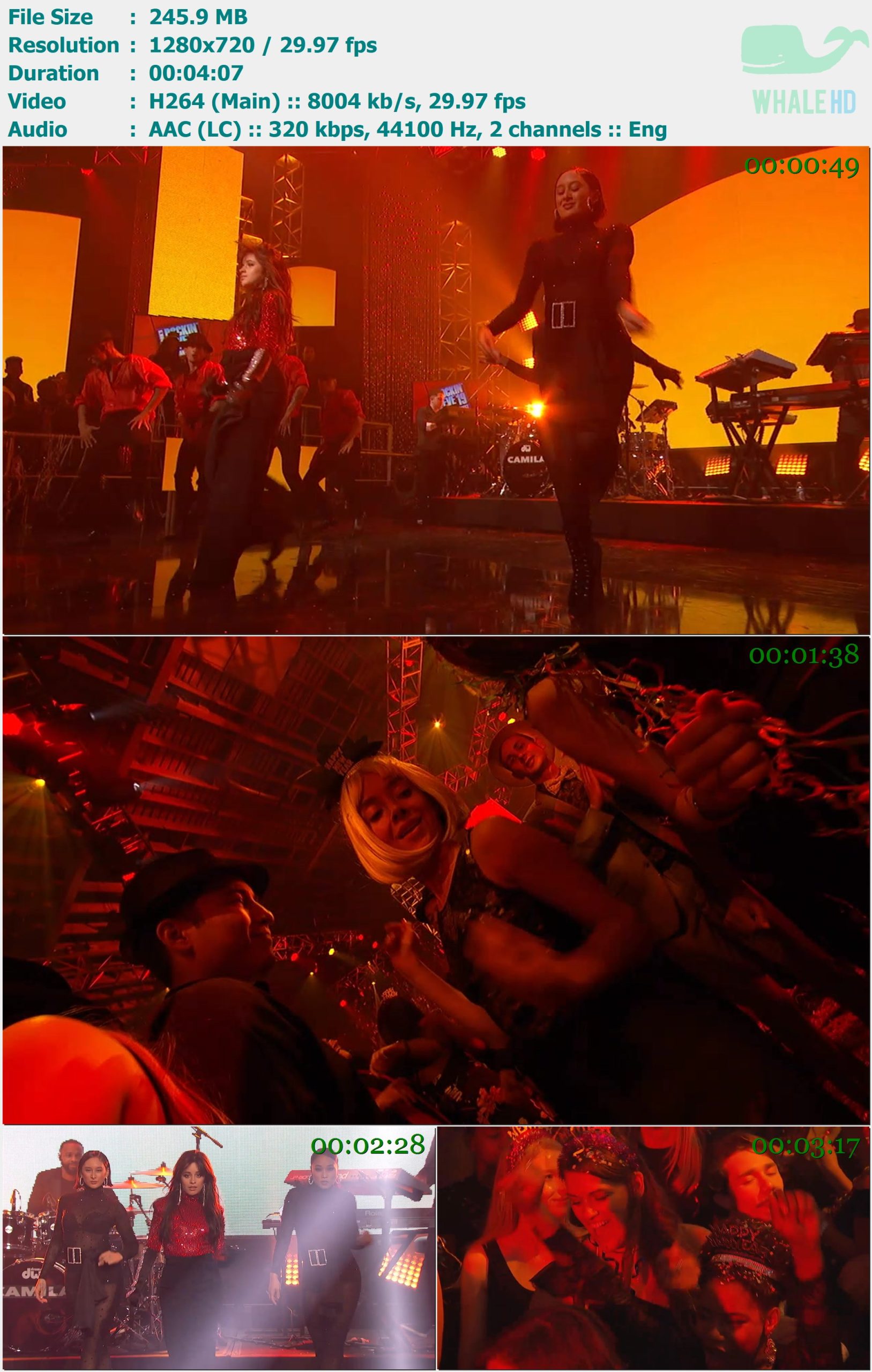 Camila Cabello - Havana (Dick Clark's New Year's Rockin' Eve 2019) MasterRip 720p H264 - 245.90MB