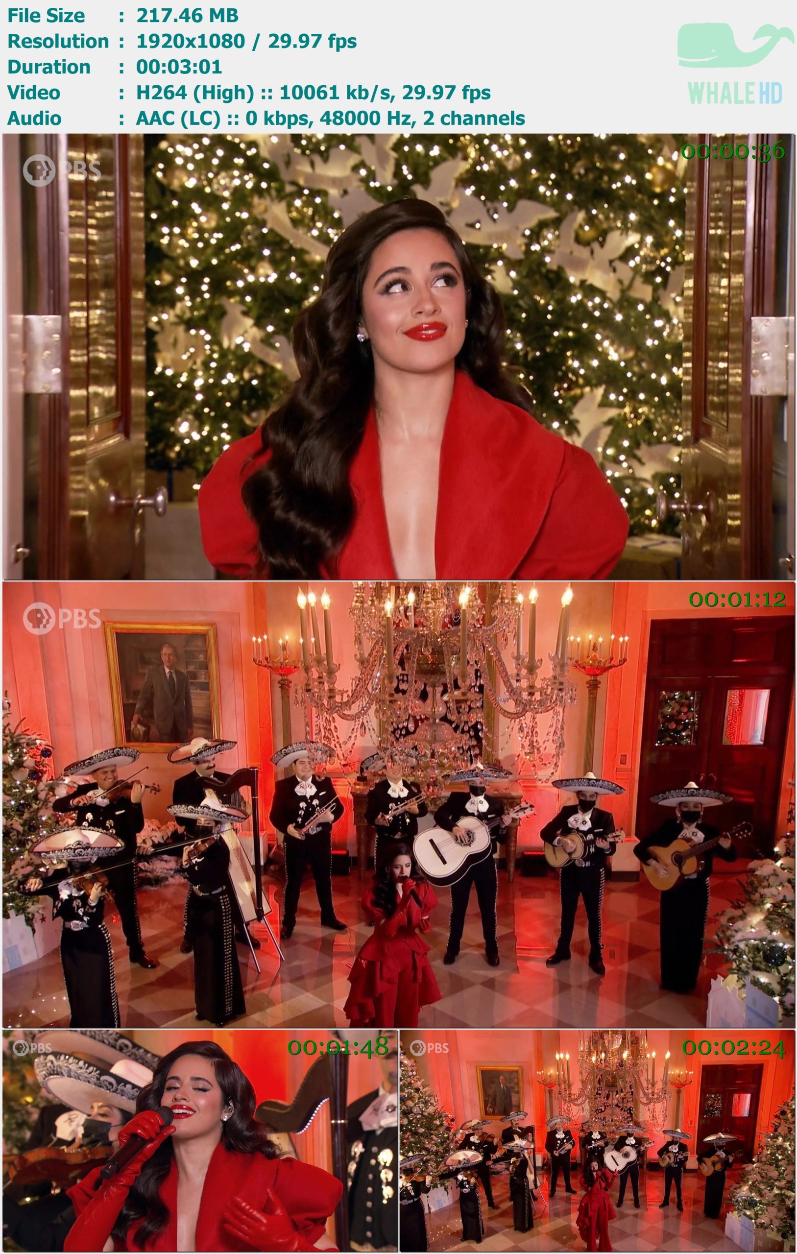 Camila Cabello - I'll Be Home For Christmas (In Performance at the White House) 2022 AM 1080p H264 - 217.46MB
