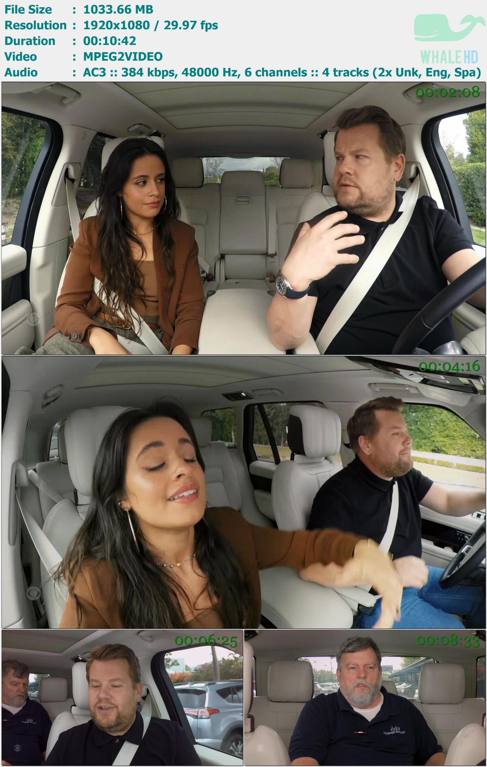Camila Cabello Carpool Karaoke 2022 HDTV 1080i MPEG2 - 1.01GB